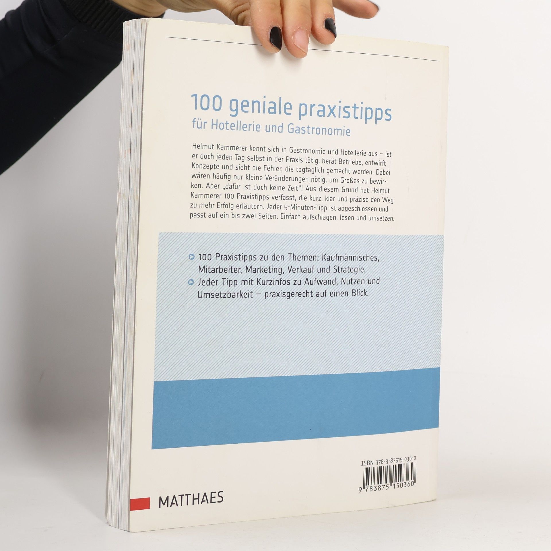 Helmut Kammerer 100 geniale Praxistipps für Hotellerie und Gastronomie