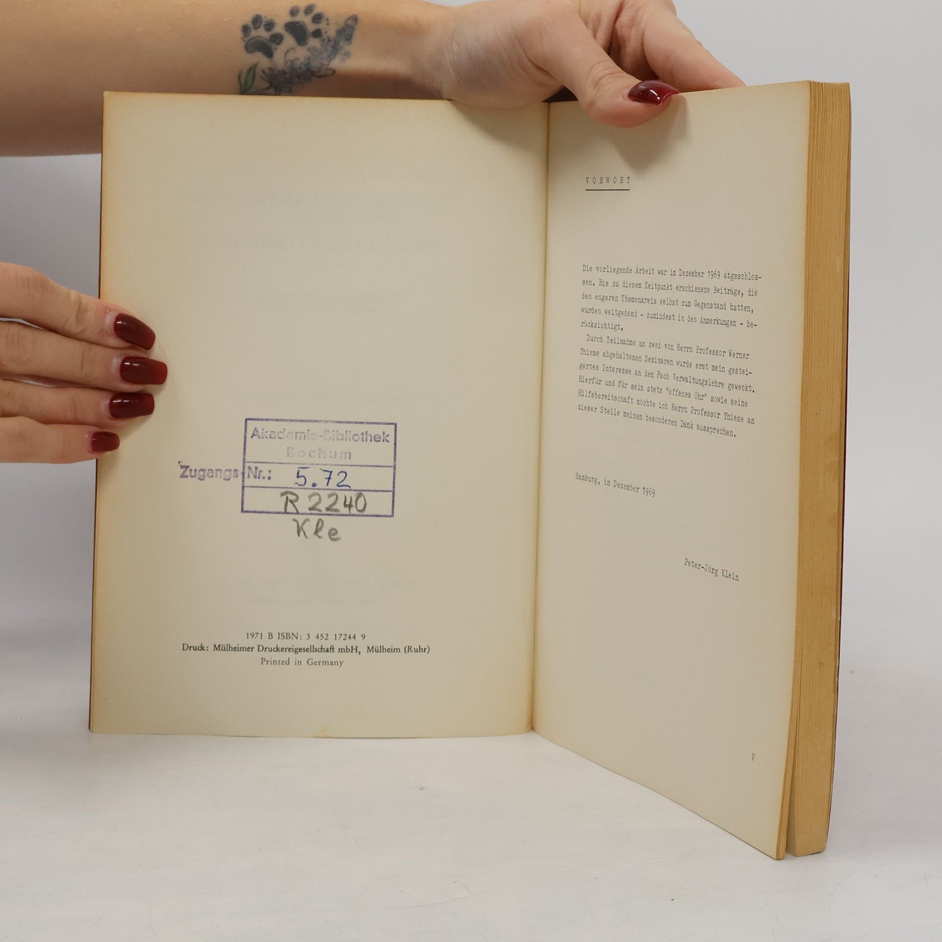 Peter-Jürg Klein Schriften zur Verwaltungslehre - 9: Das Berufsbild des Planers in der öffentlichen Verwaltung
