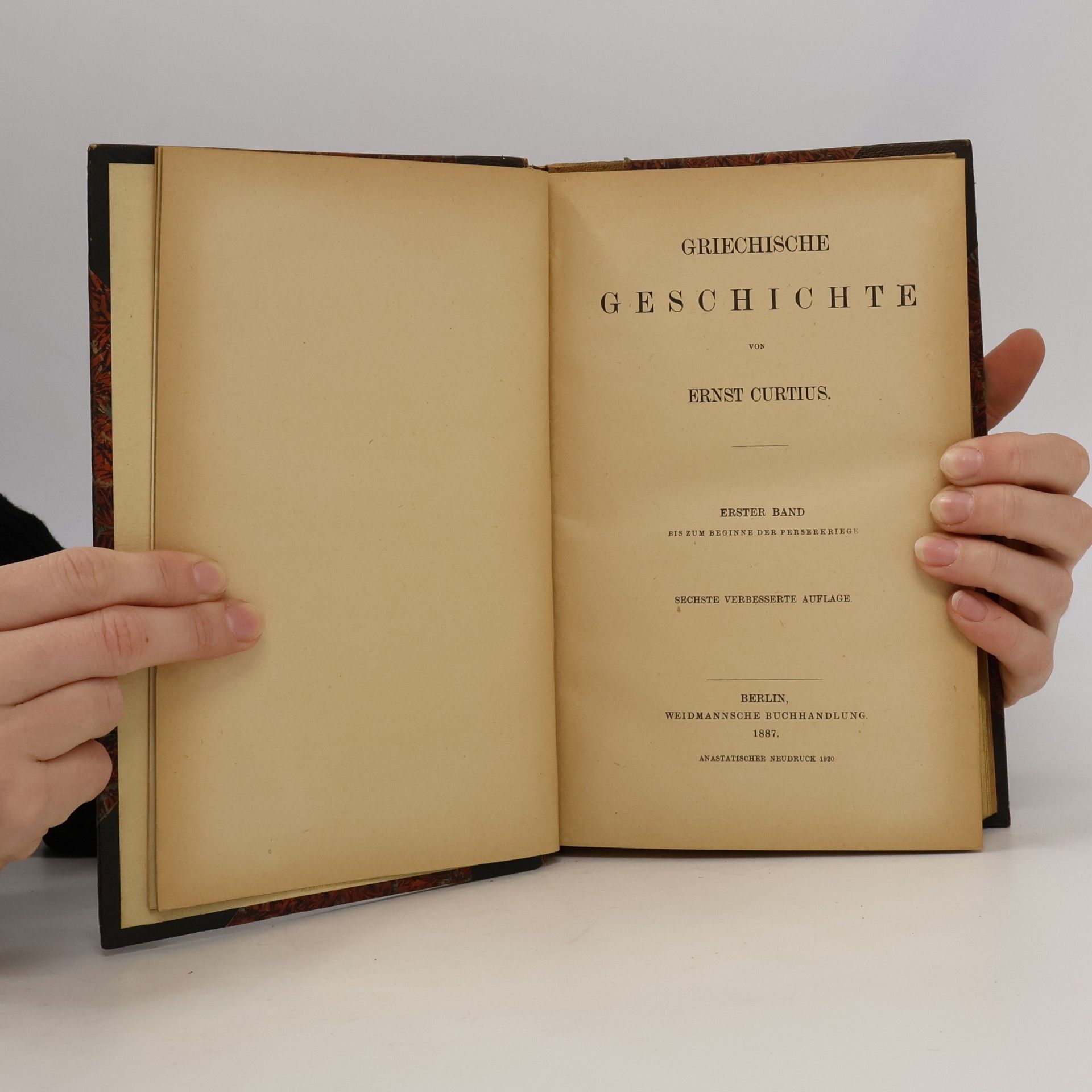 Ernst Curtius Griechische Geschichte Erster Band