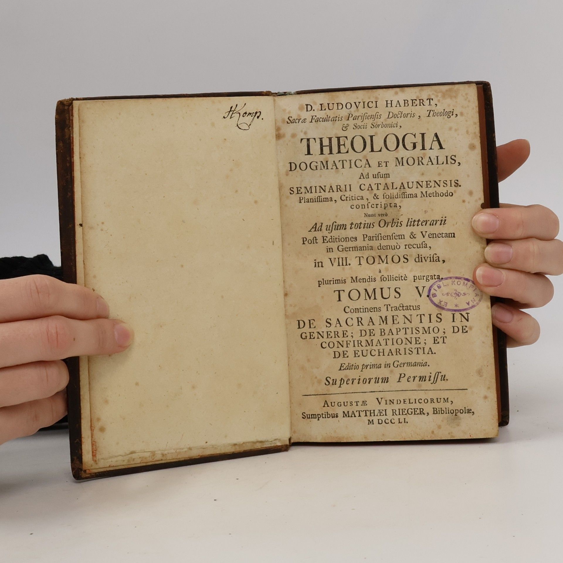 Isaac-Louis Habert Theologia Moralis V.