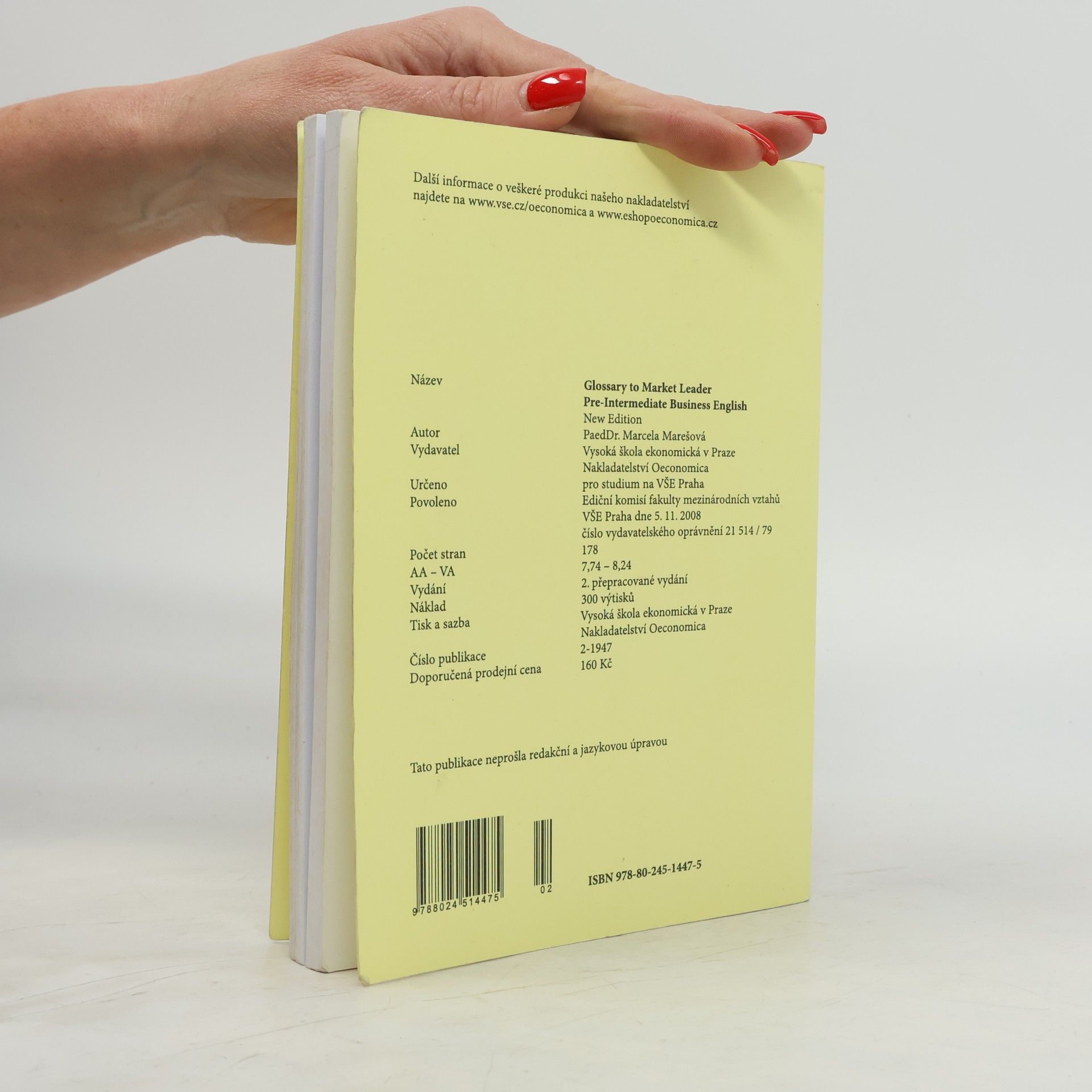 Marcela Marešová Glossary to Market leader pre-intermediate business English : new edition