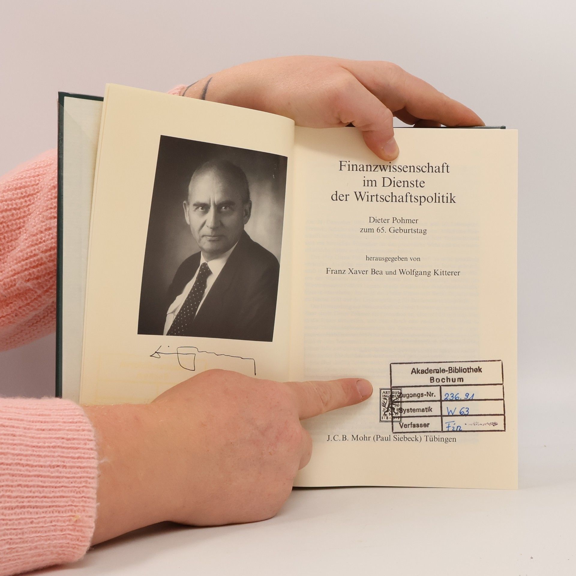 Franz Xaver Bea Finanzwissenschaft im Dienste der Wirtschaftspolitik