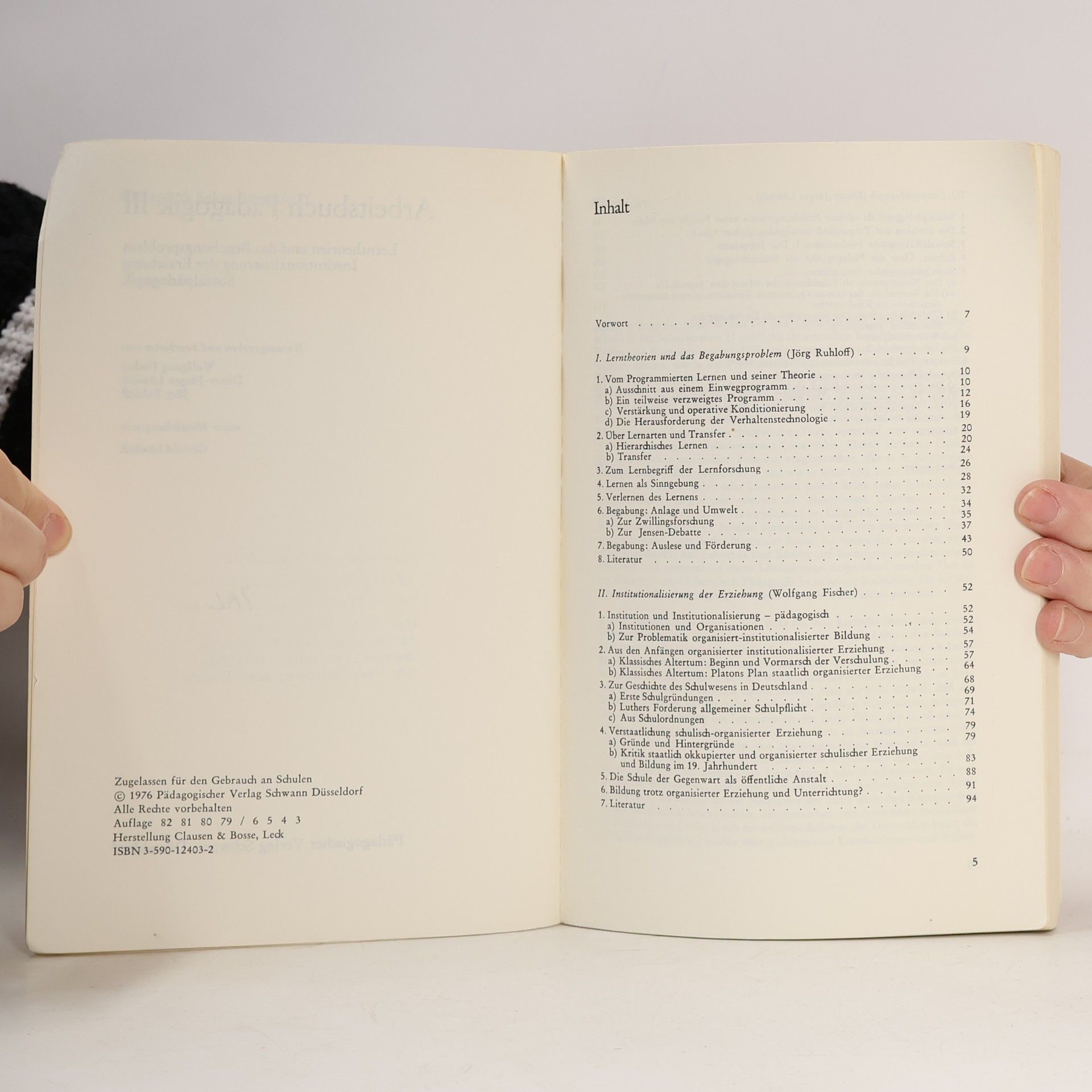 Various authors Arbeitsbuch Pädagogik 3