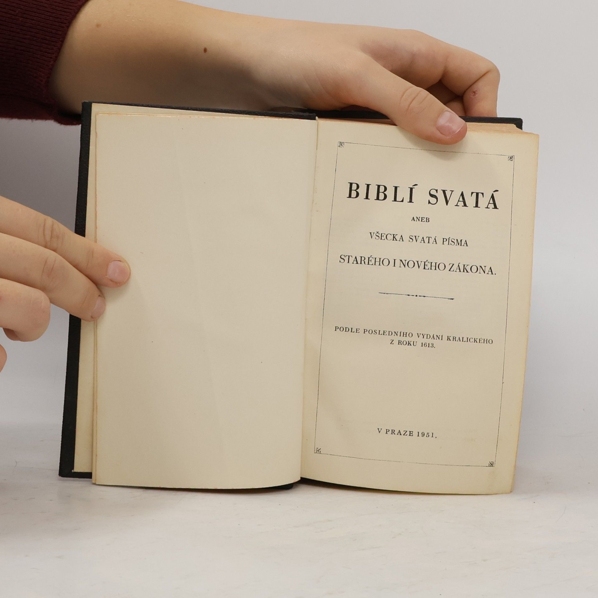 Kolektiv autorů Biblí svatá aneb Všecka svatá písma Starého i Nového zákona podle posledního vydání kralického z roku 1613