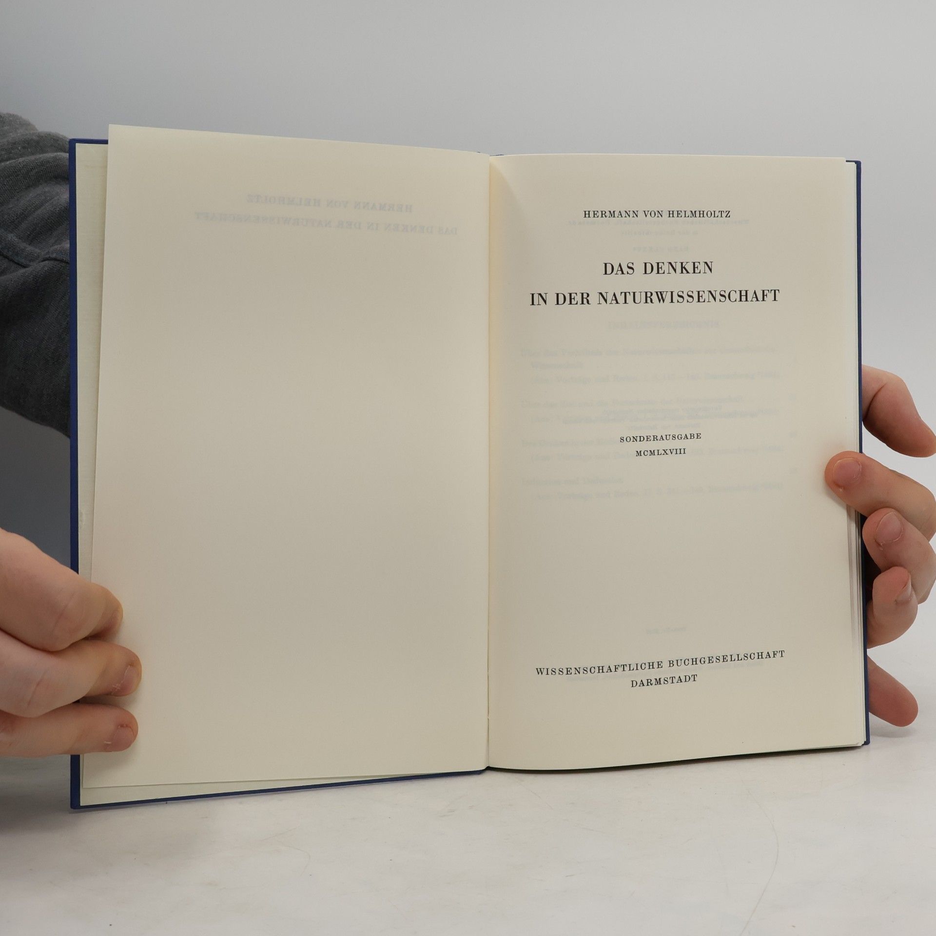 Hermann von Helmholtz Das Denken in der Naturwissenschaft