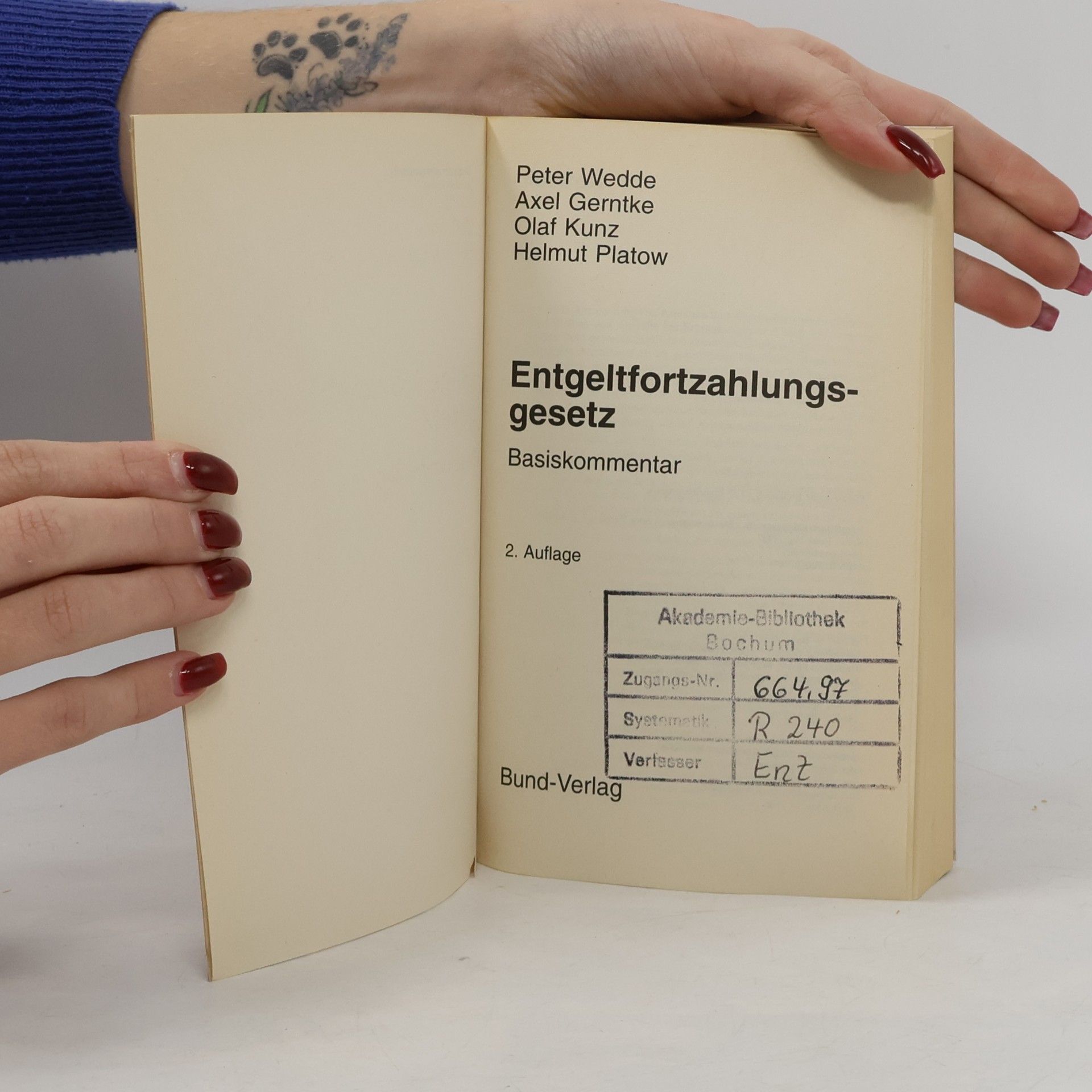 Peter Wedde Basiskommentar: Entgeltfortzahlungsgesetz
