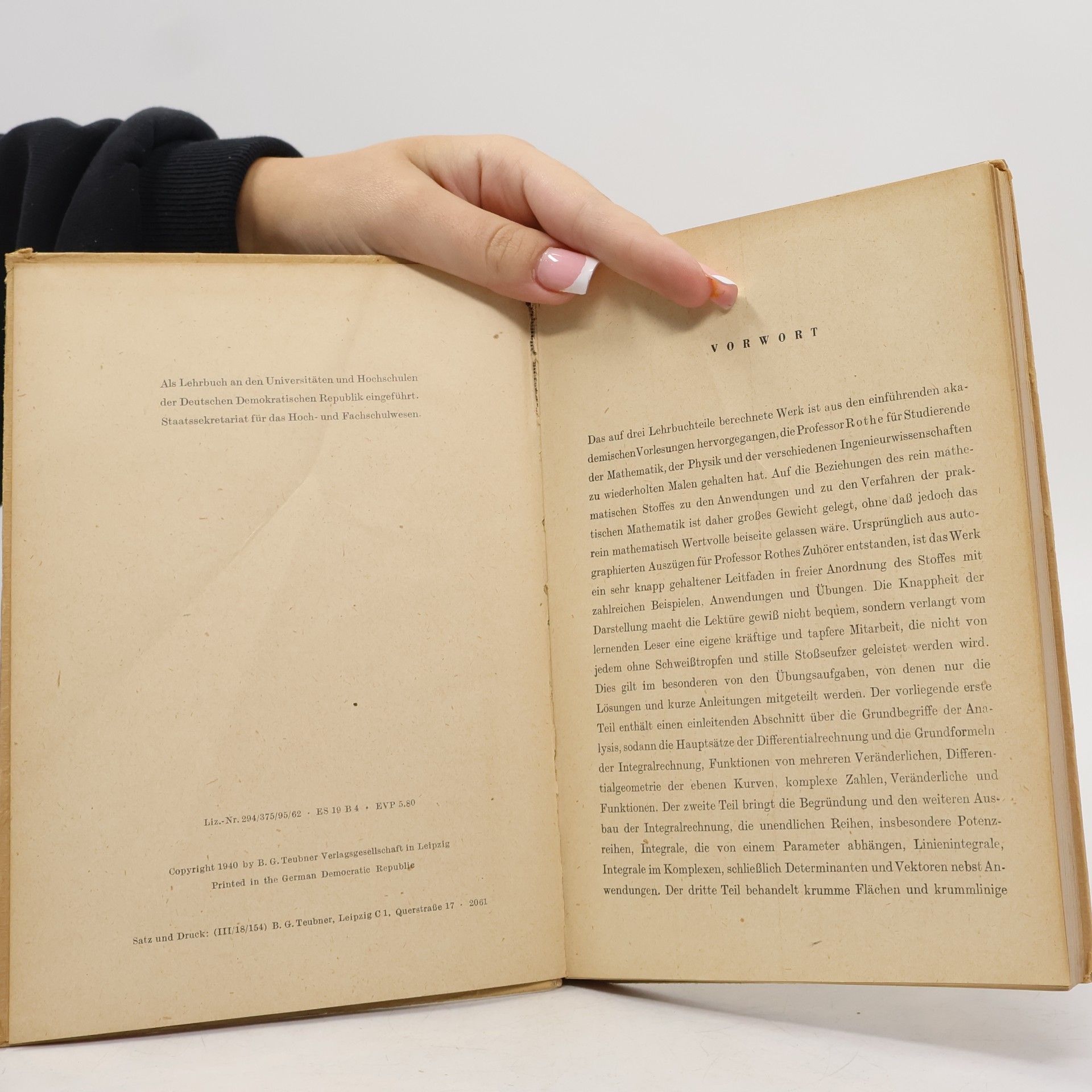 R. Rothe Höhere Mathematik I