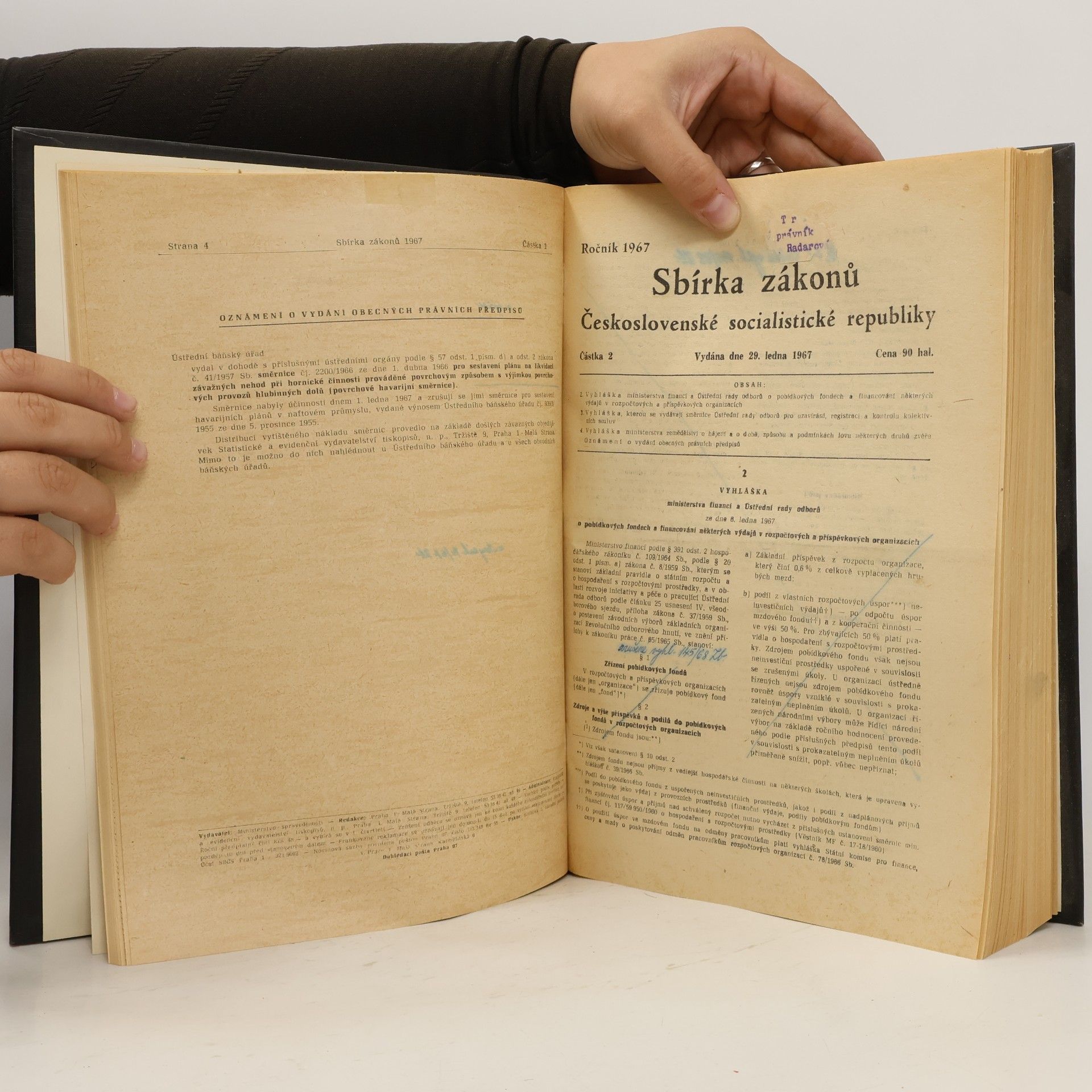 kolektiv Sbírka zákonů 1967. Částka 1-48