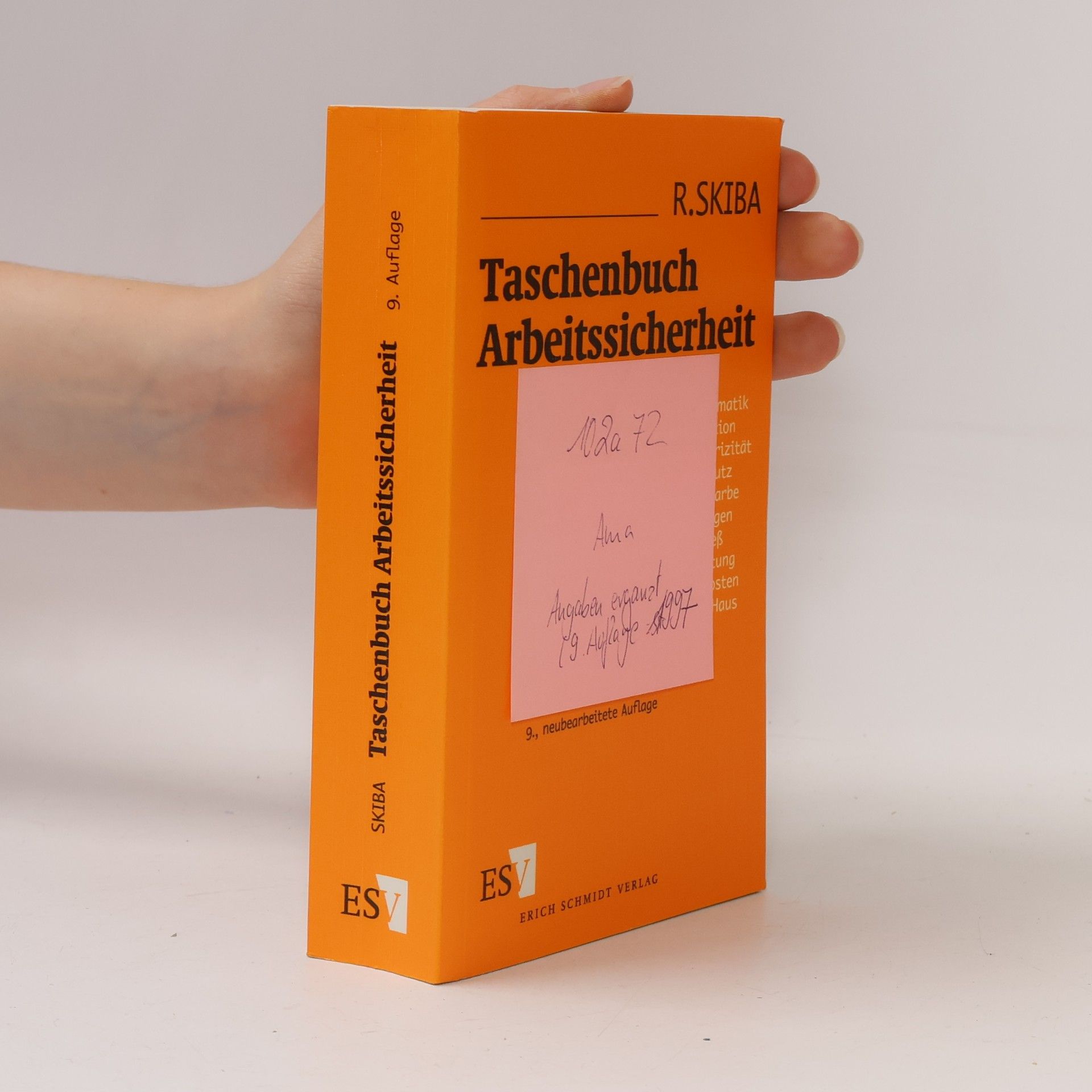 Reinald Skiba Taschenbuch Arbeitssicherheit - Neubearbeitete Auflage