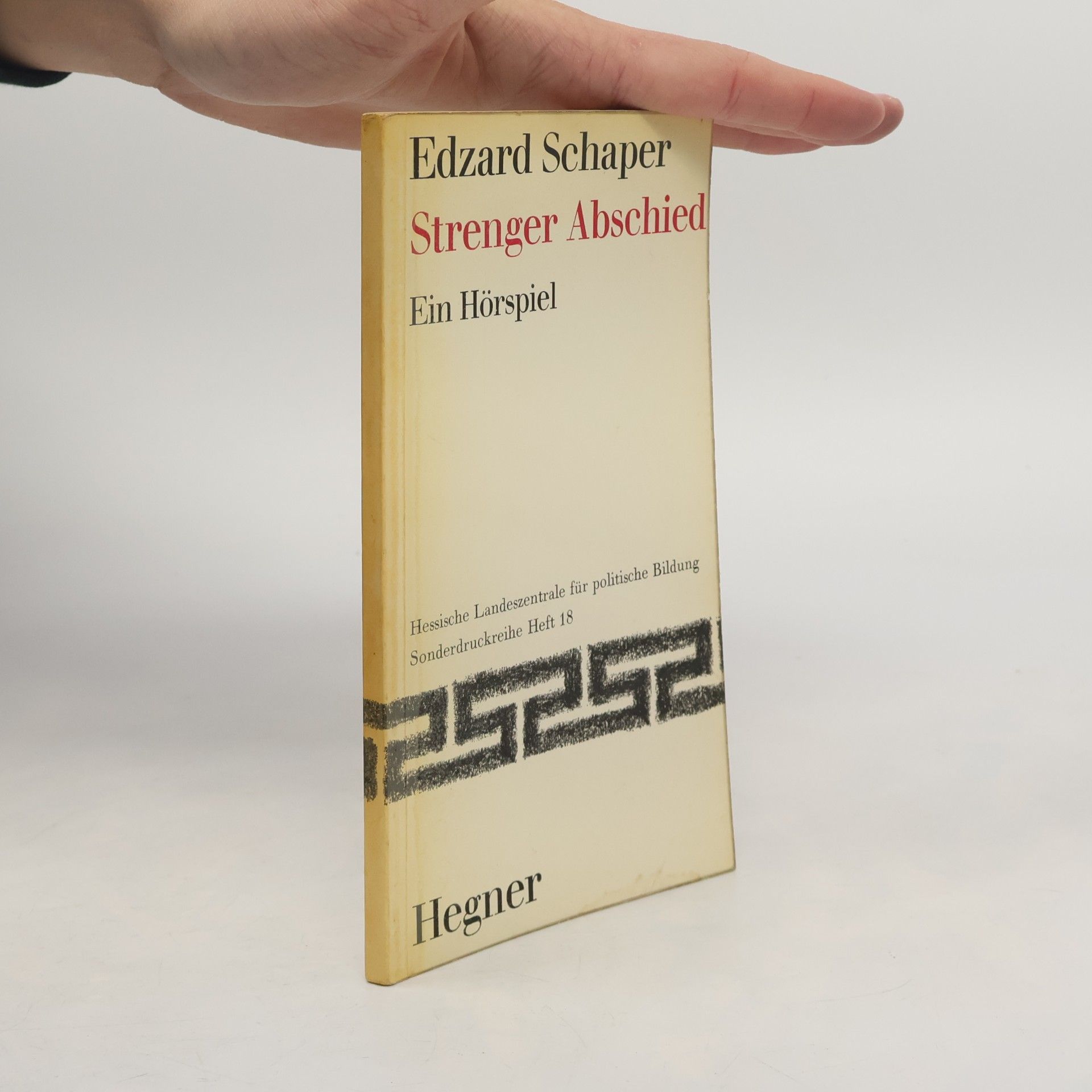 Edzard Schaper Strenger Abschied