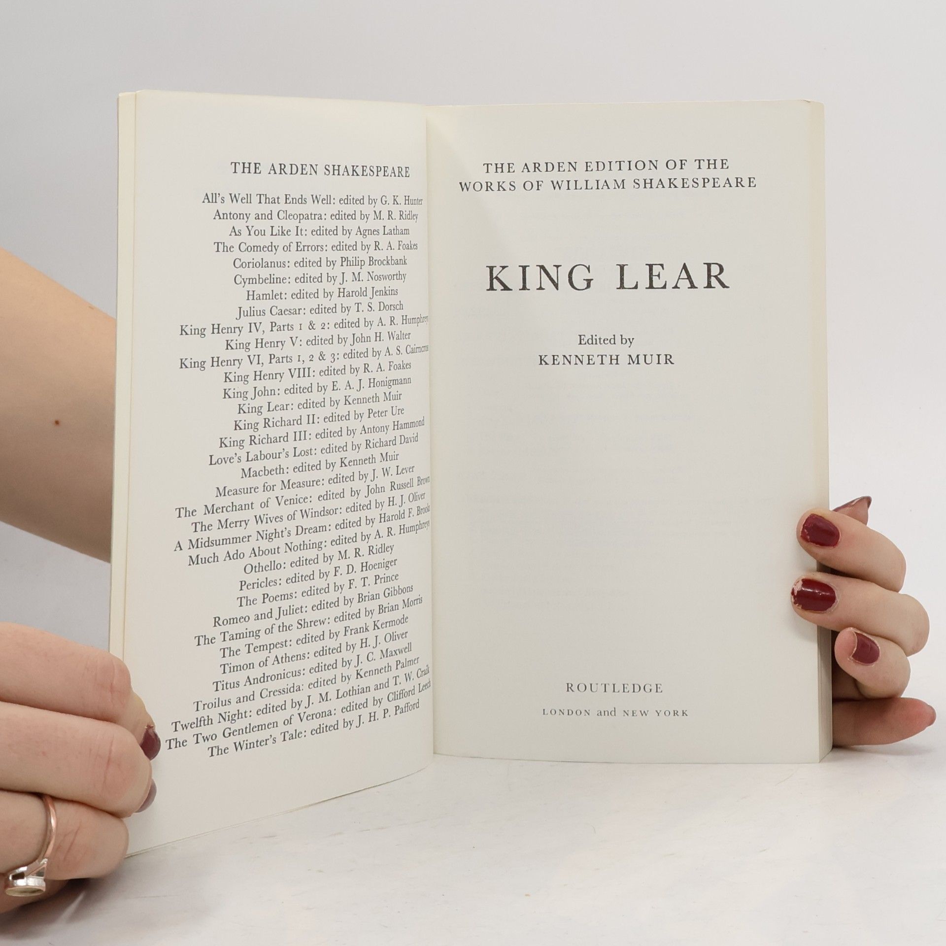 Alfred Harbage The Arden Shakespeare - 275: King Lear