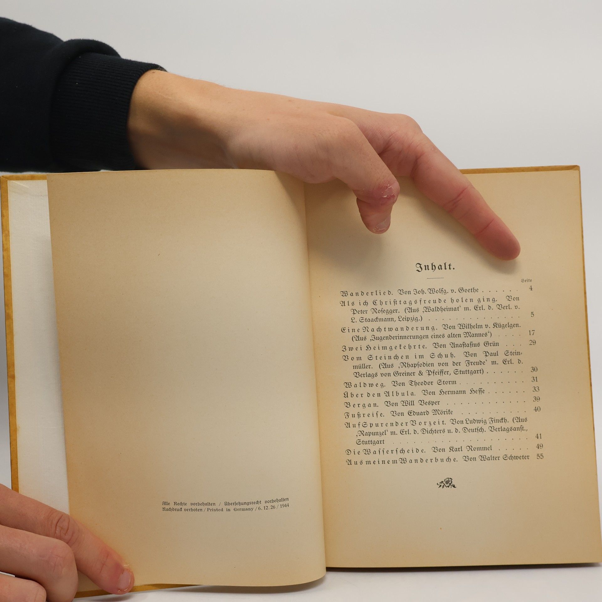 Walter Schweter Saatgut 1. Vom Wandern