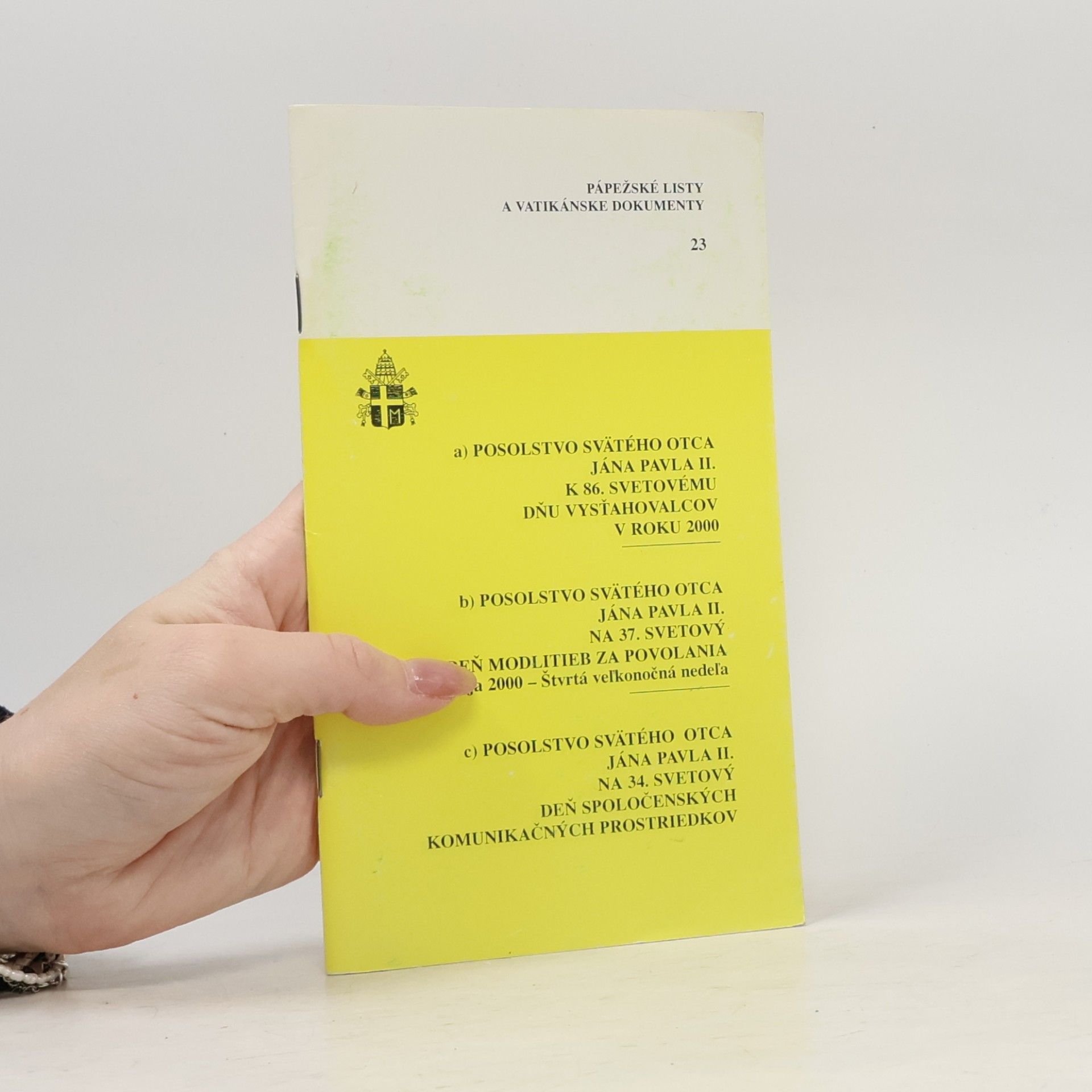Pápežské Listy a Vatikánske Dokumenty 23