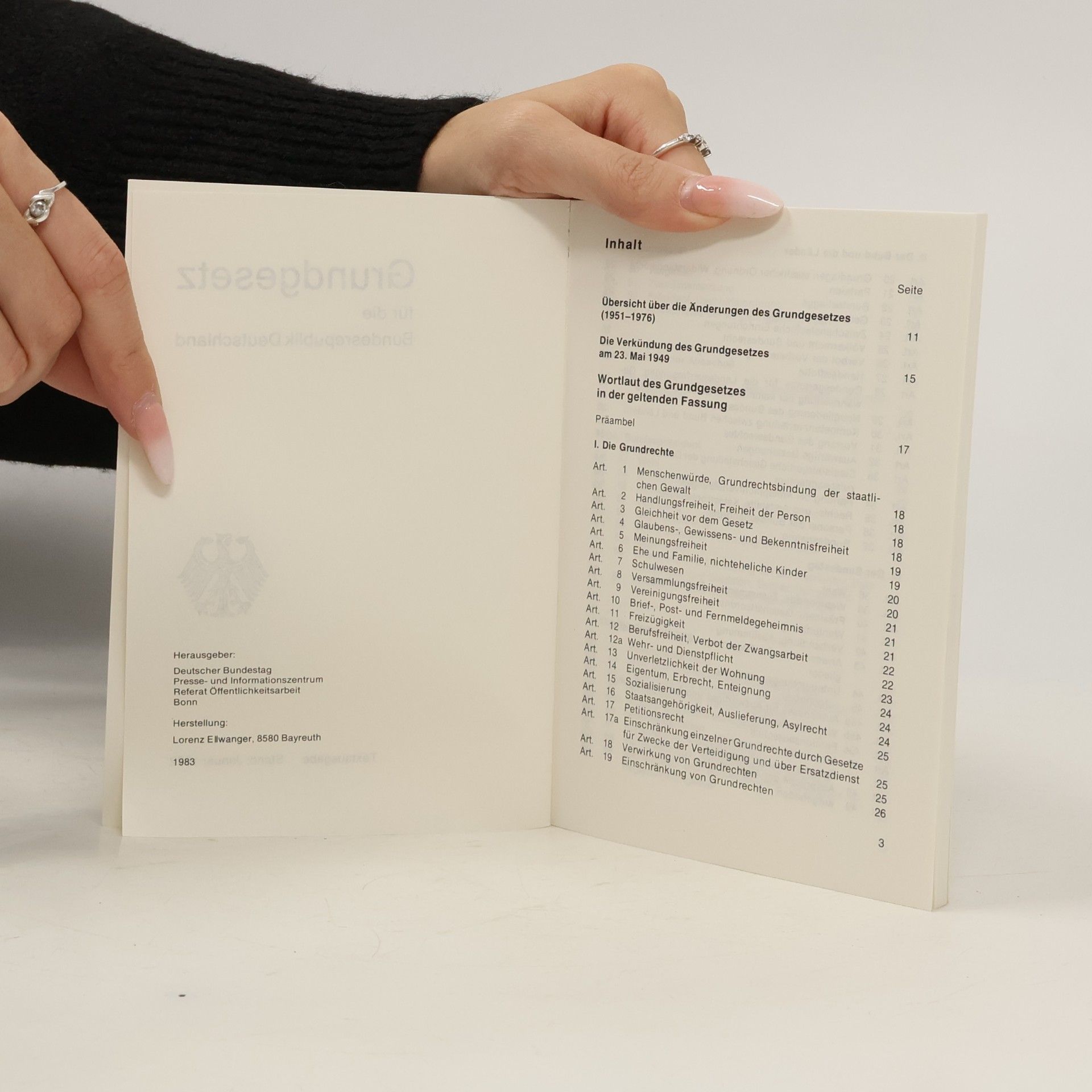 kolektiv Grundgesetz für die Bundesrepublik Deutschland