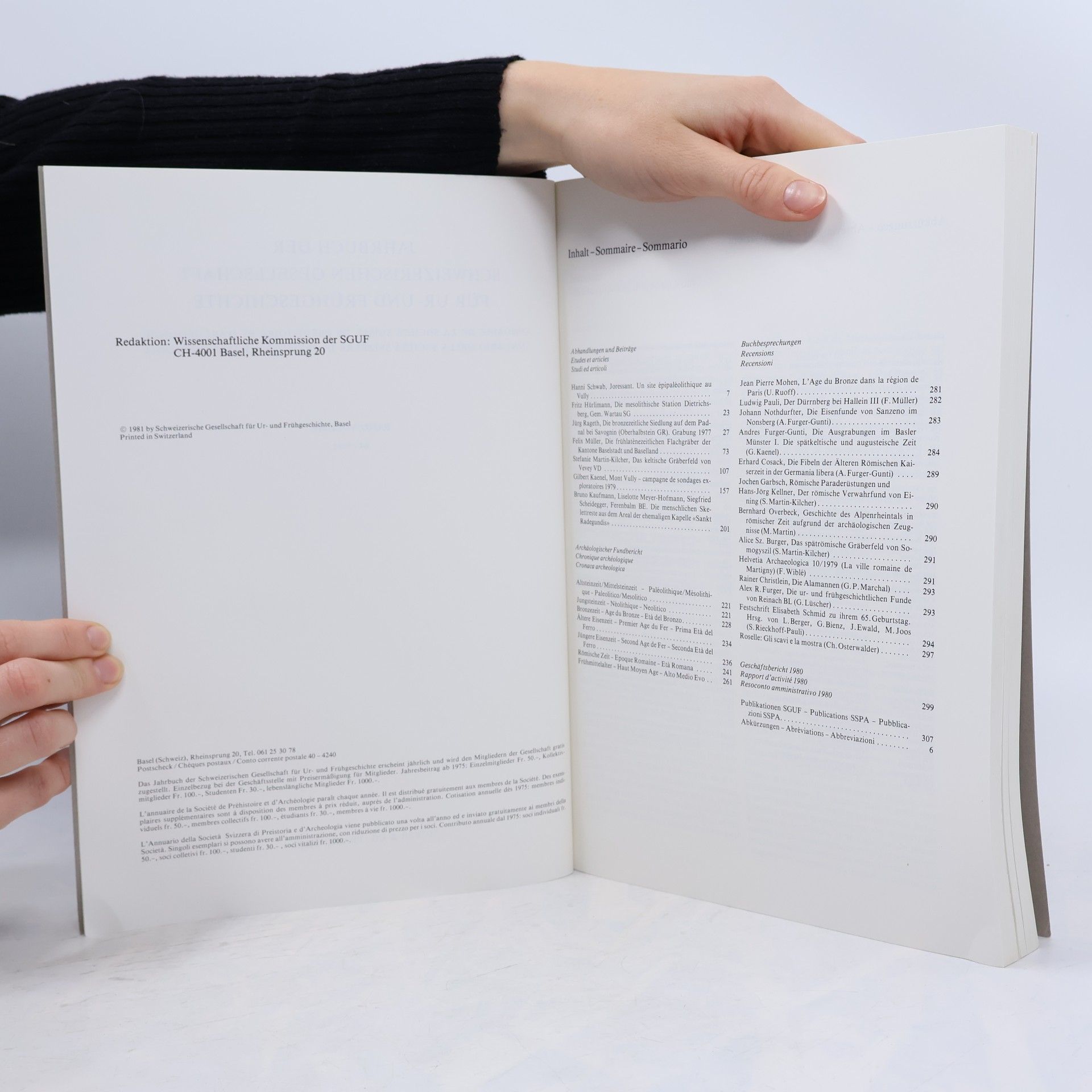 kolektiv Jahrbuch der Schweizerischen Gesellschaft für Ur- und Frühgeschichte