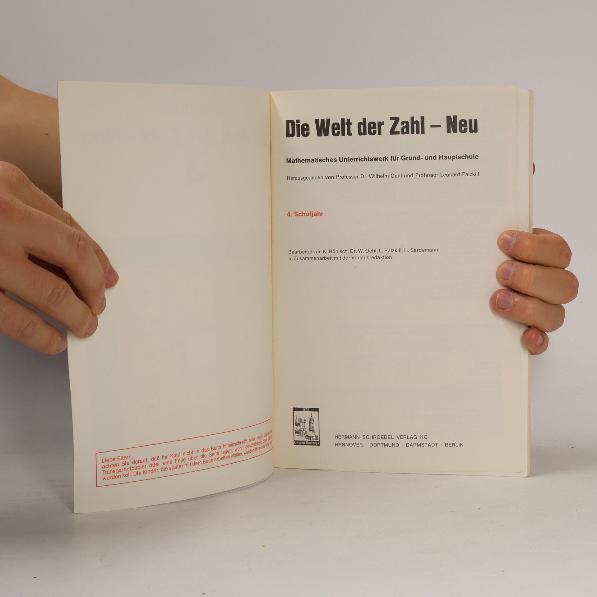 Wilhelm Oehl Die Welt der Zahl - Neu 4