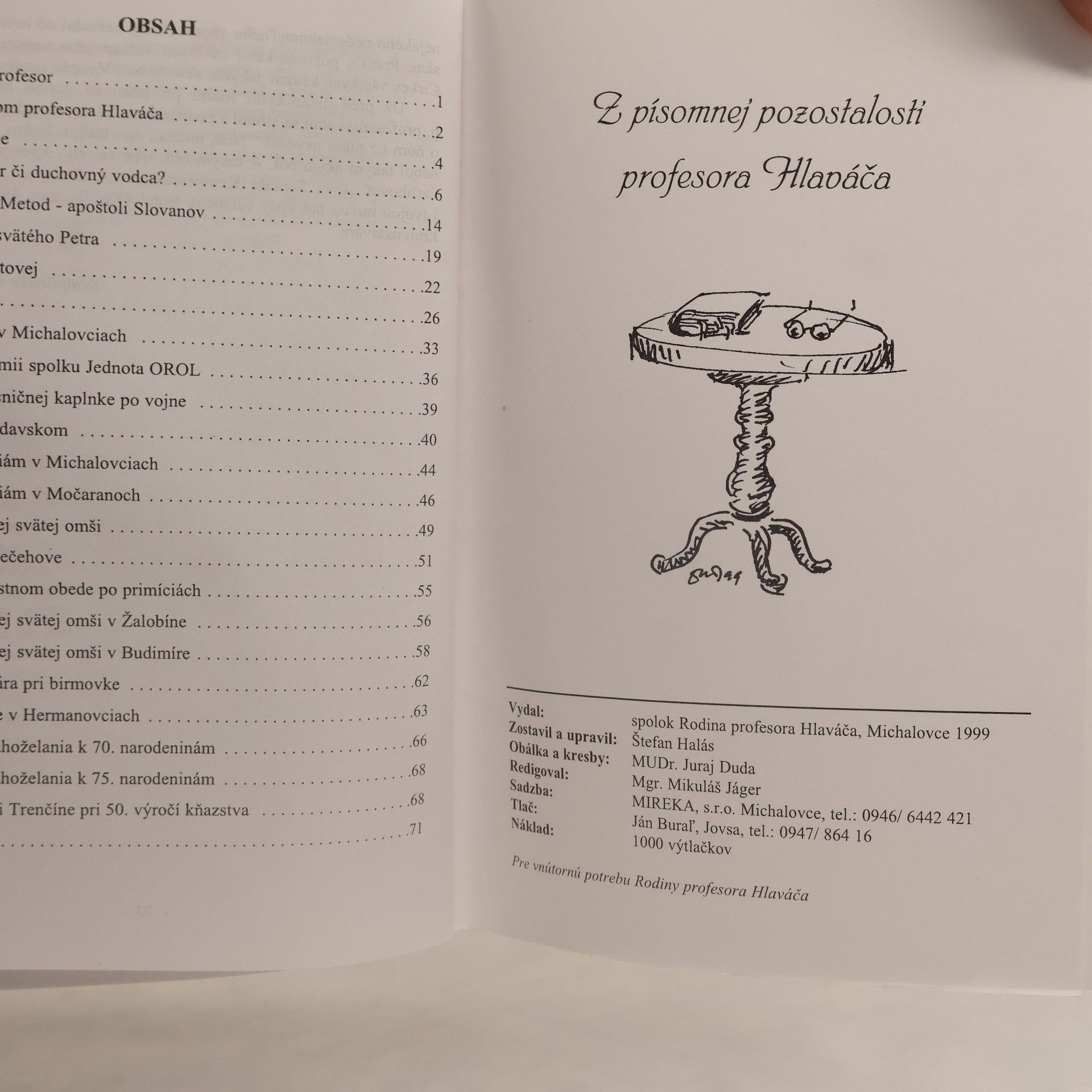 Hlaváč Z písomnej pozostalosti profesora Hlaváča
