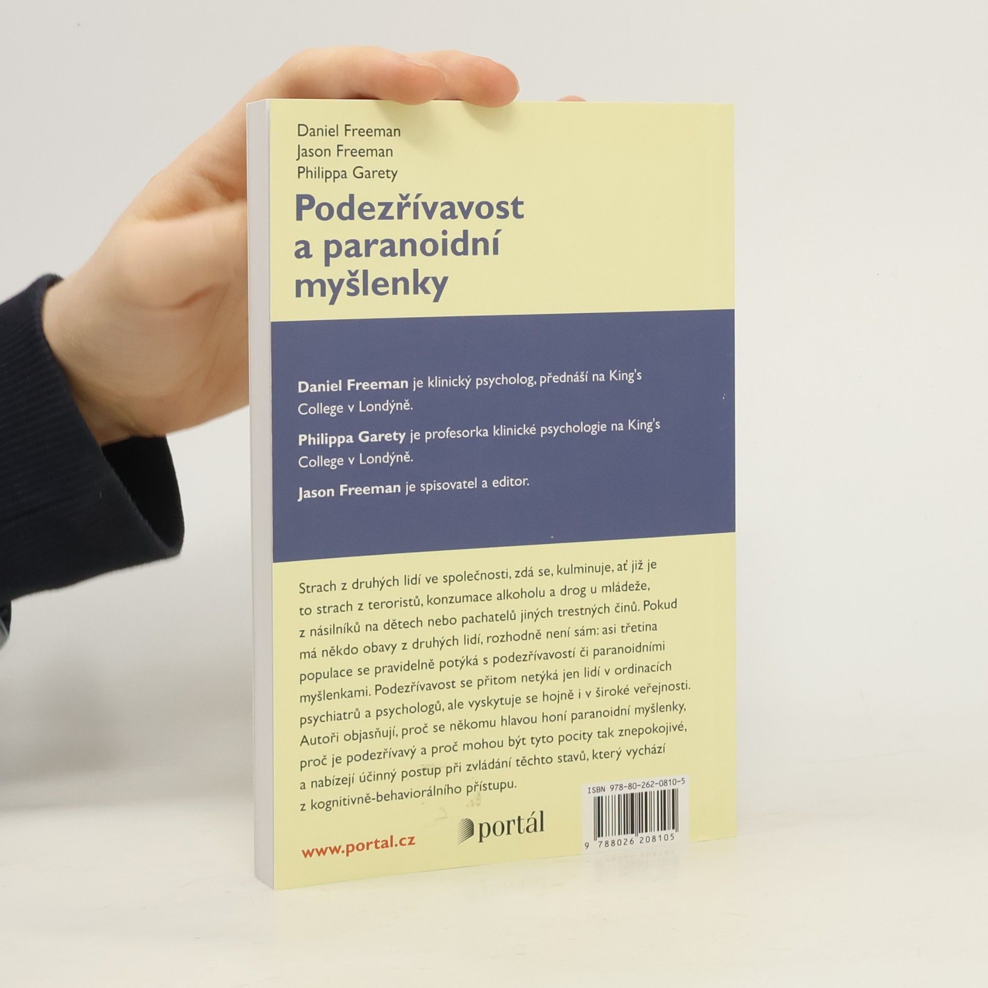 Daniel E. Freeman Podezřívavost a paranoidní myšlenky