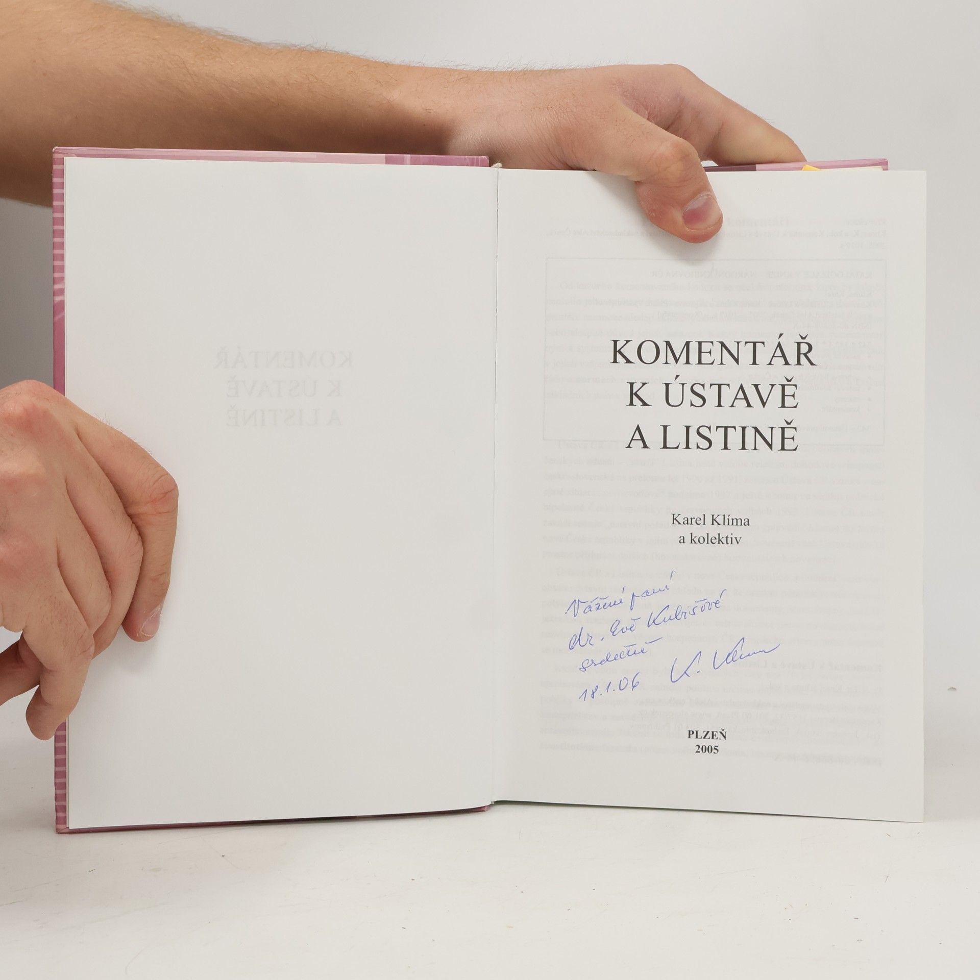 Karel Klíma Komentář k Ústavě a Listině