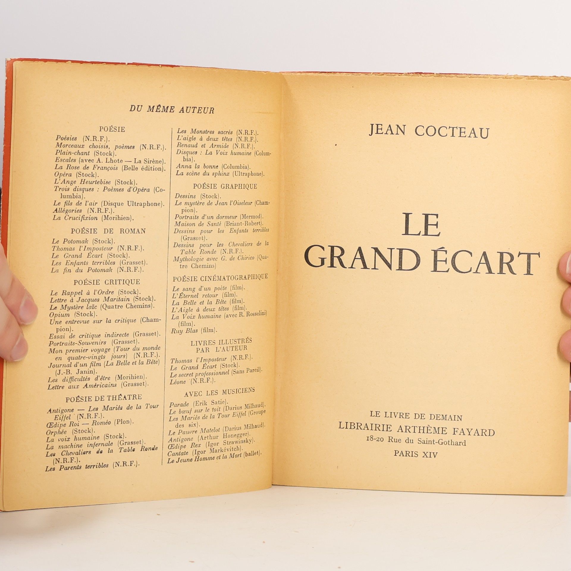 Jean Cocteau Le grand écart