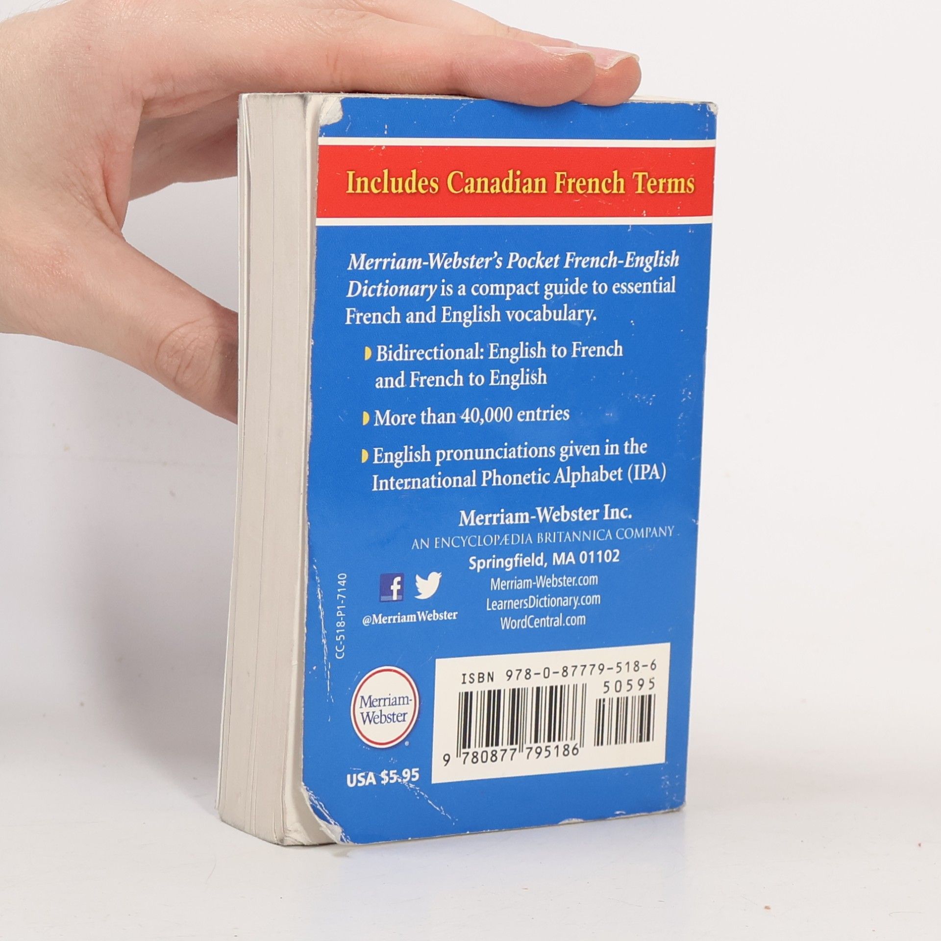 Pocket Reference Library: Merriam Webster Pocket French-English Dictionary