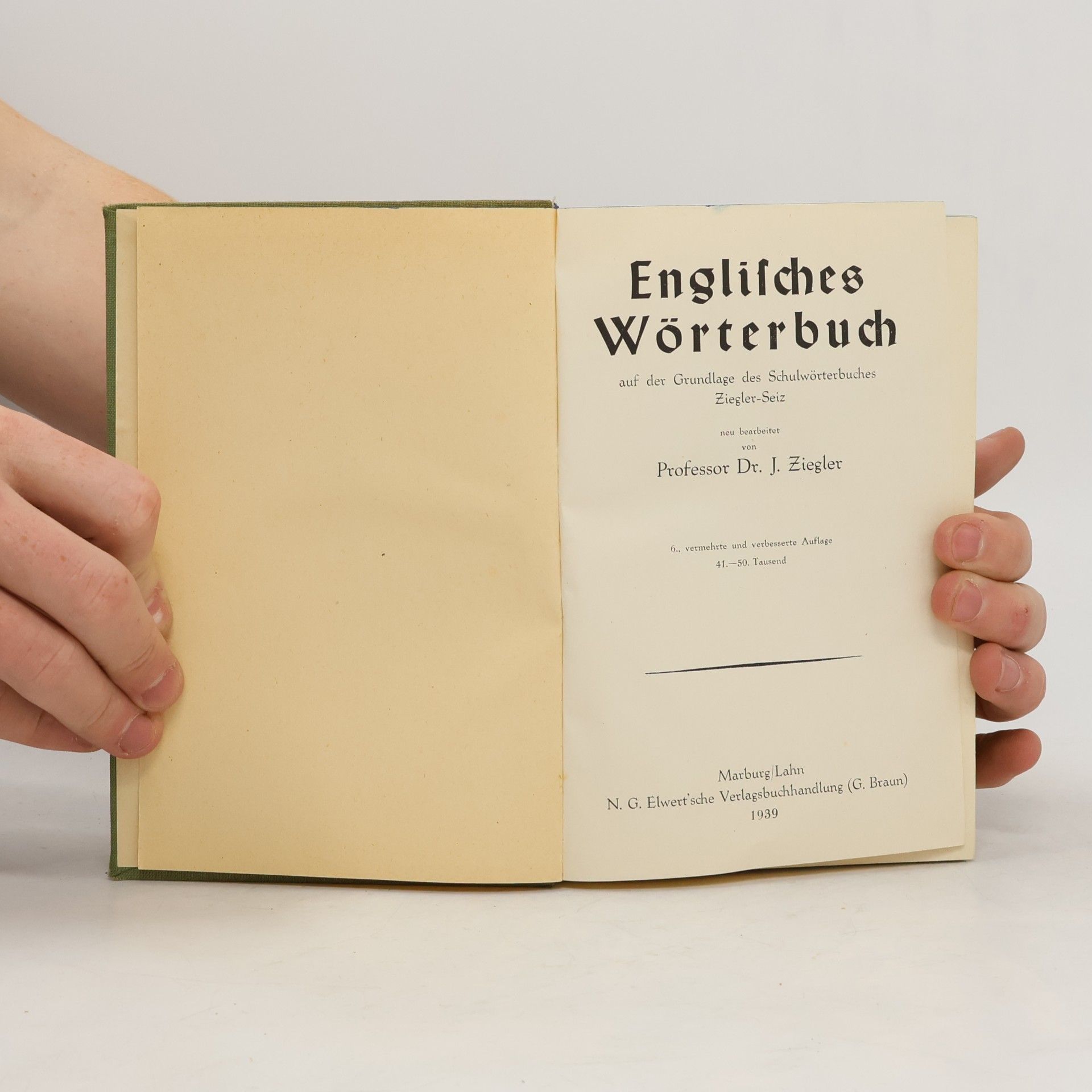 J. Ziegler Englische Wörterbüch