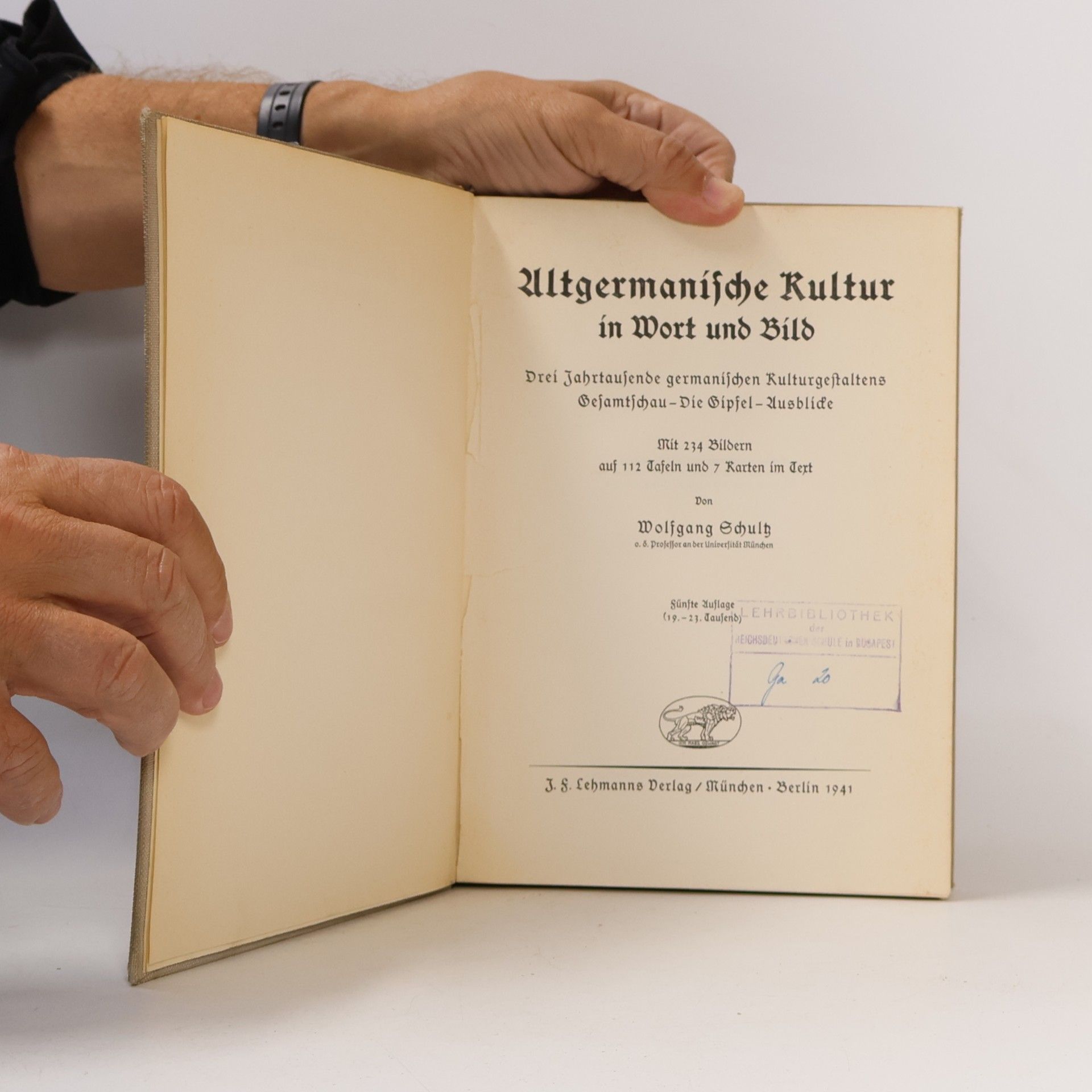 Wolfgang Schultz Altgermanische Kultur in Wort und Bild