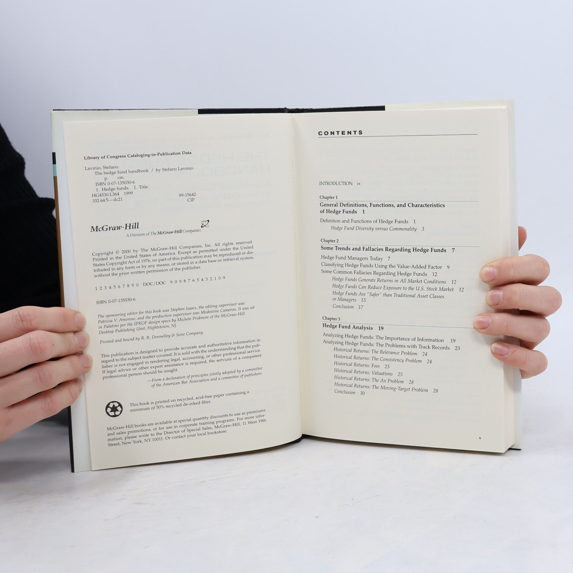 Stefano Lavinio Irwin Library of Investment & Finance: The Hedge Fund Handbook