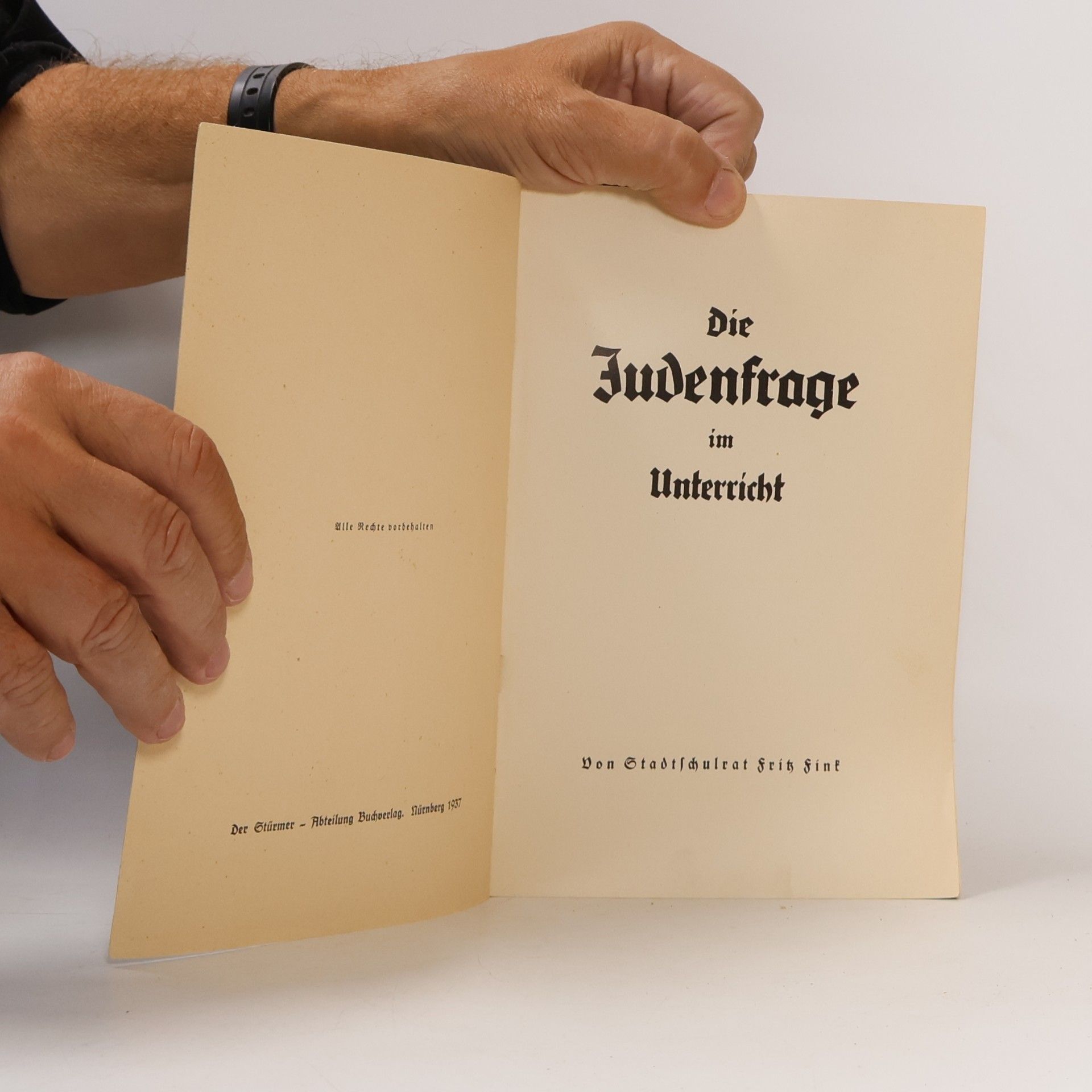 Fritz Fink Die Judenfrage im Unterricht