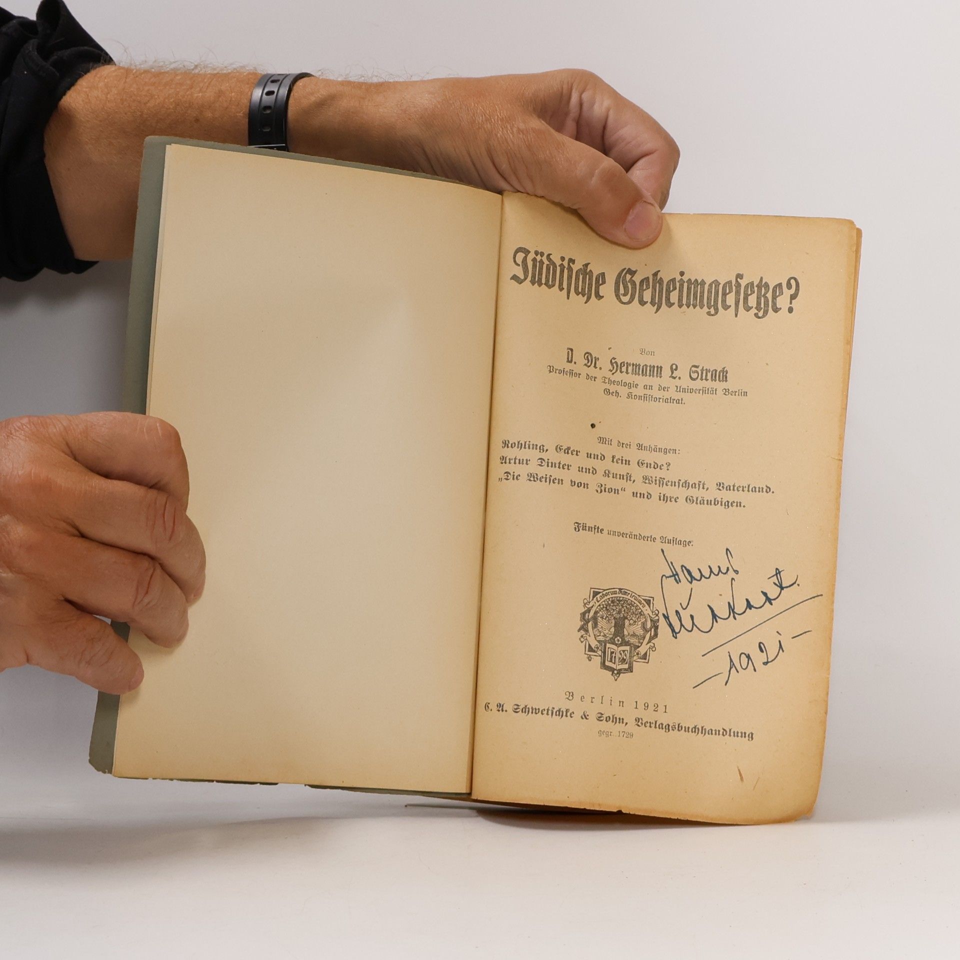 Hermann Leberecht Strack Jüdische Geheimgesetze?