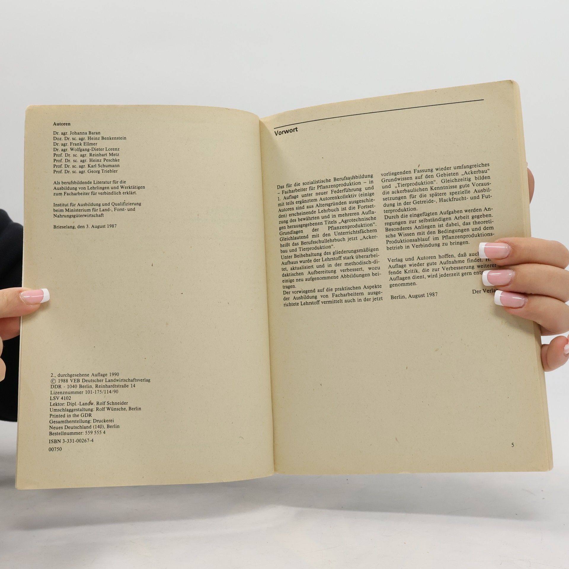 Reinhart Metz Ackerbau und Tierproduktion