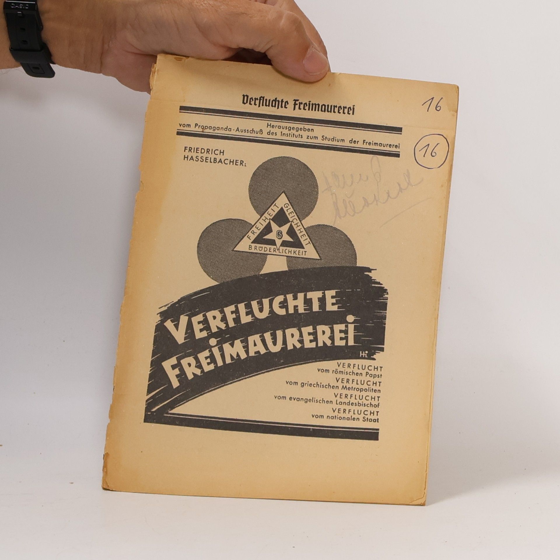 Friedrich Hasselbacher Verfluchte Freimaurerei