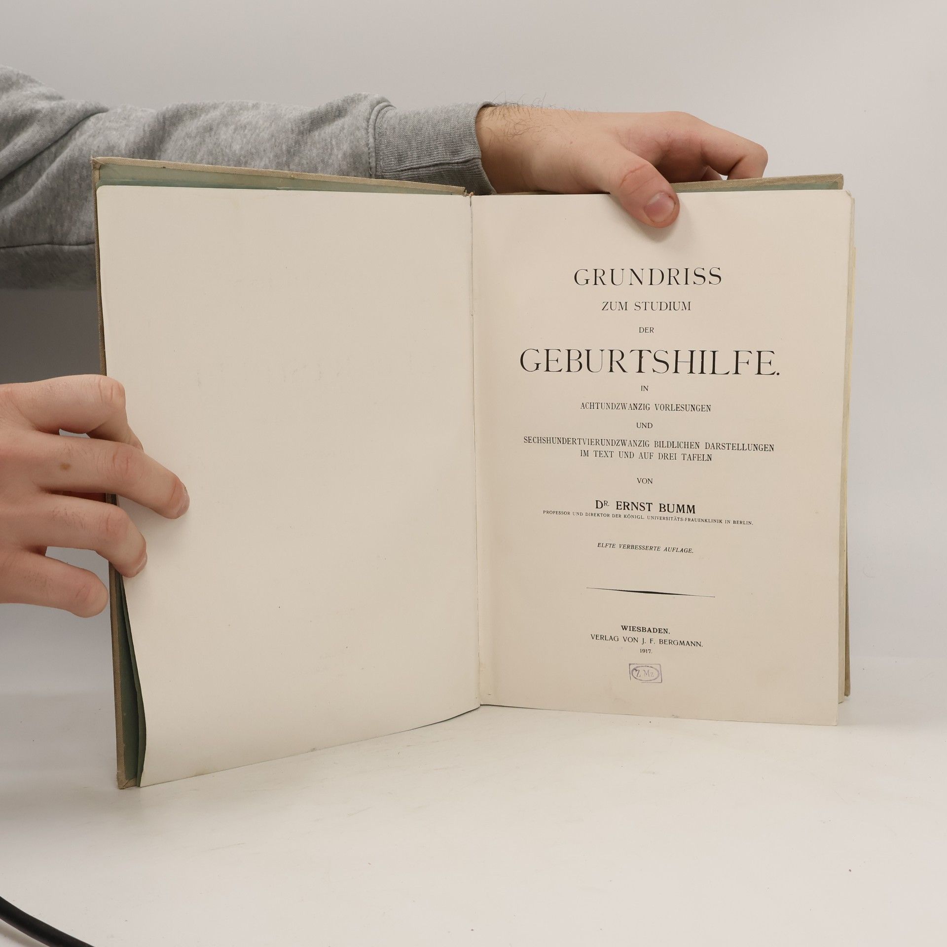 Ernst Bumm Grundriss zum Studium der Geburtshilfe.