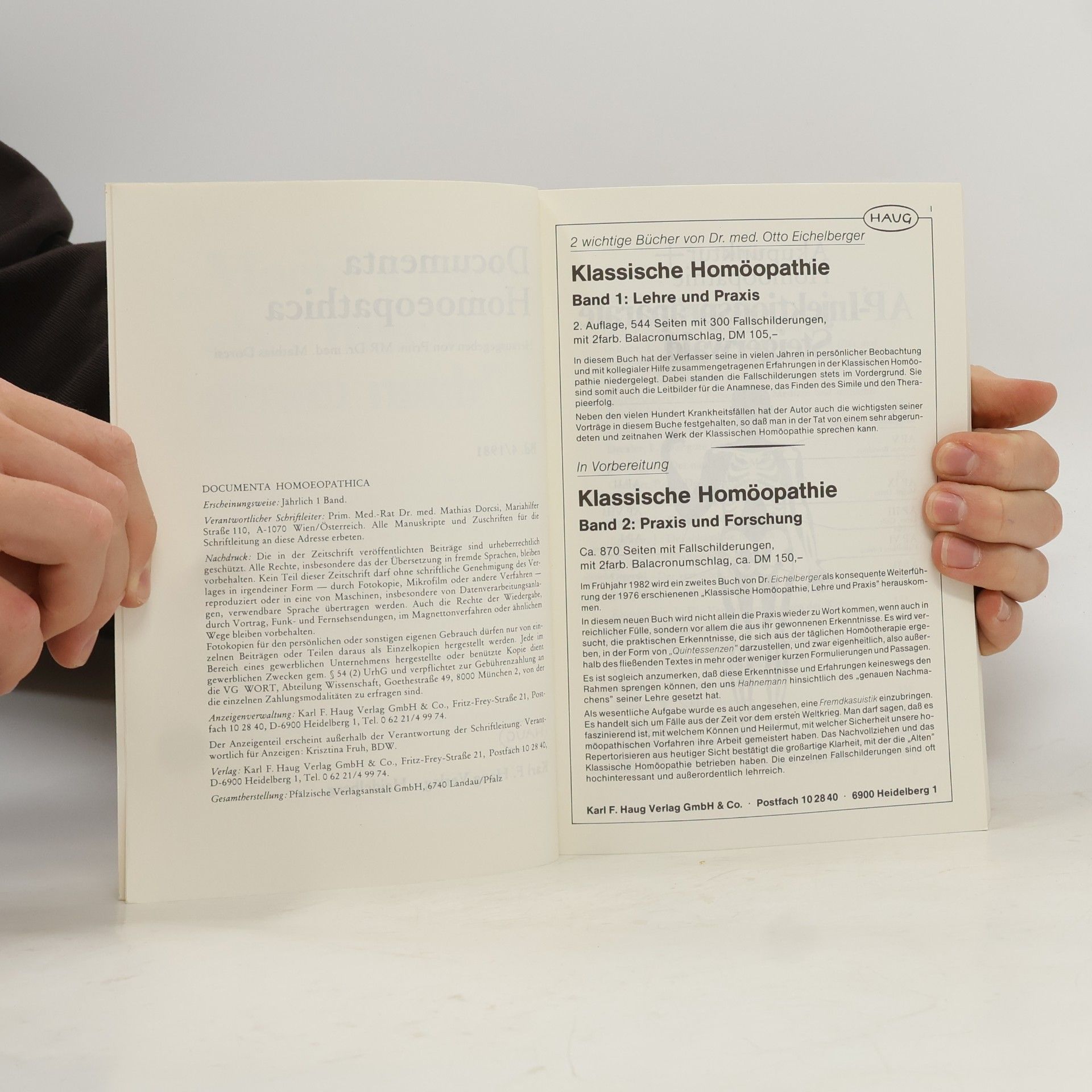 Various authors Documenta Homoeopathica 4