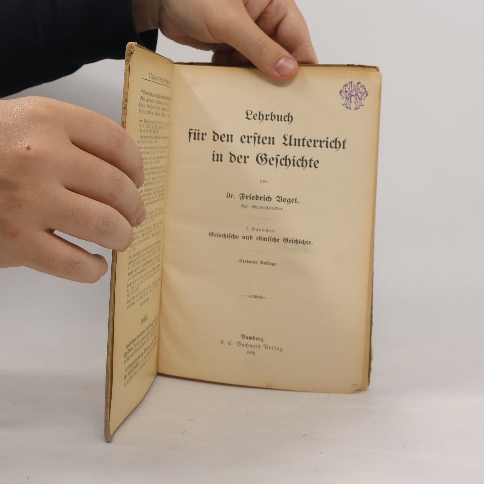 Dr. Friedrich Vogel Griechische und römische Geschichte