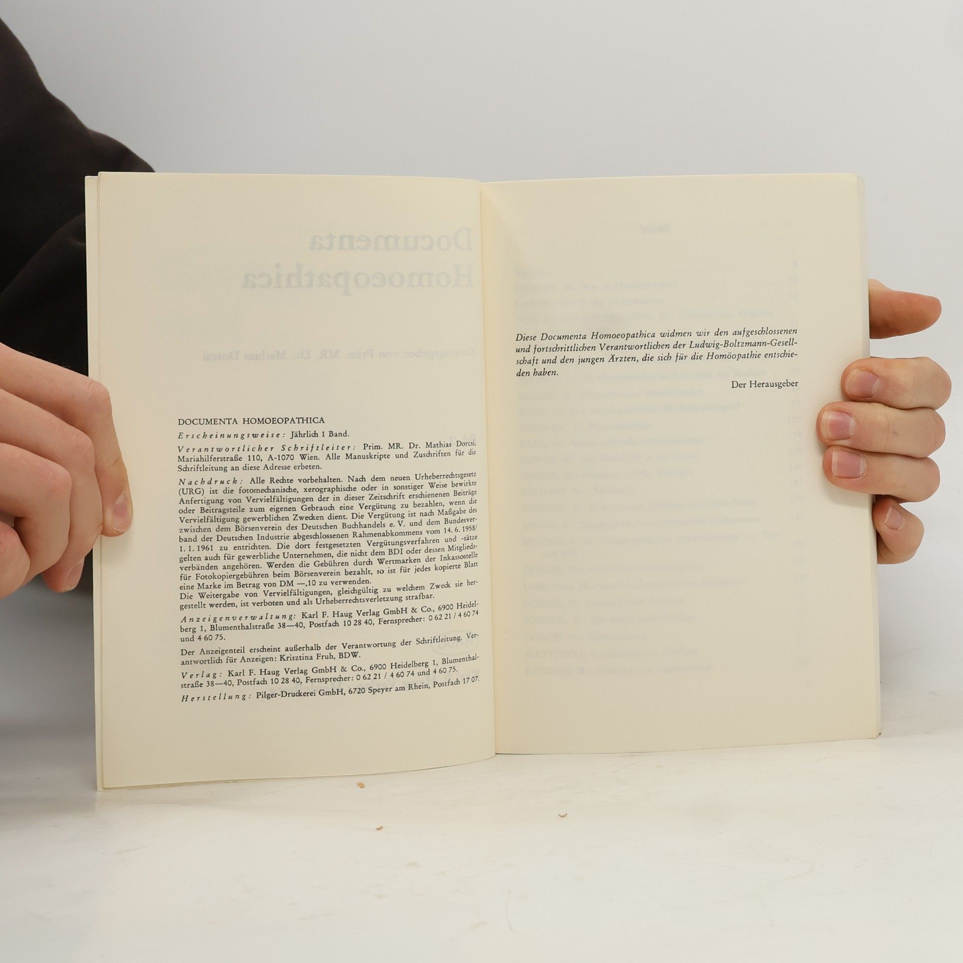 Various authors Documenta Homoeopathica 2