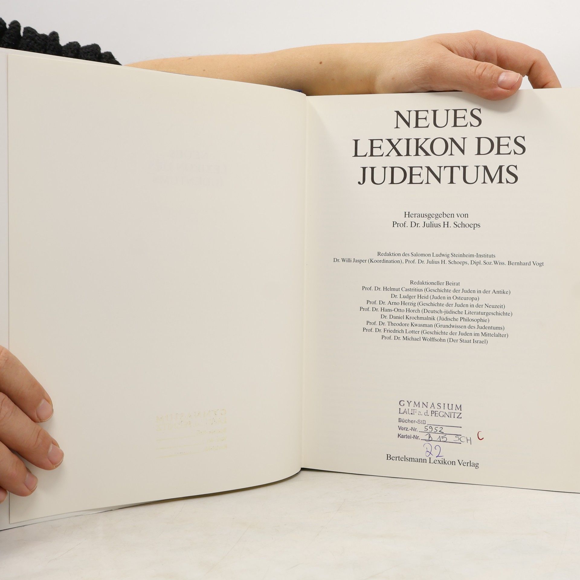 Julius H. Schoeps Neues Lexikon des Judentums