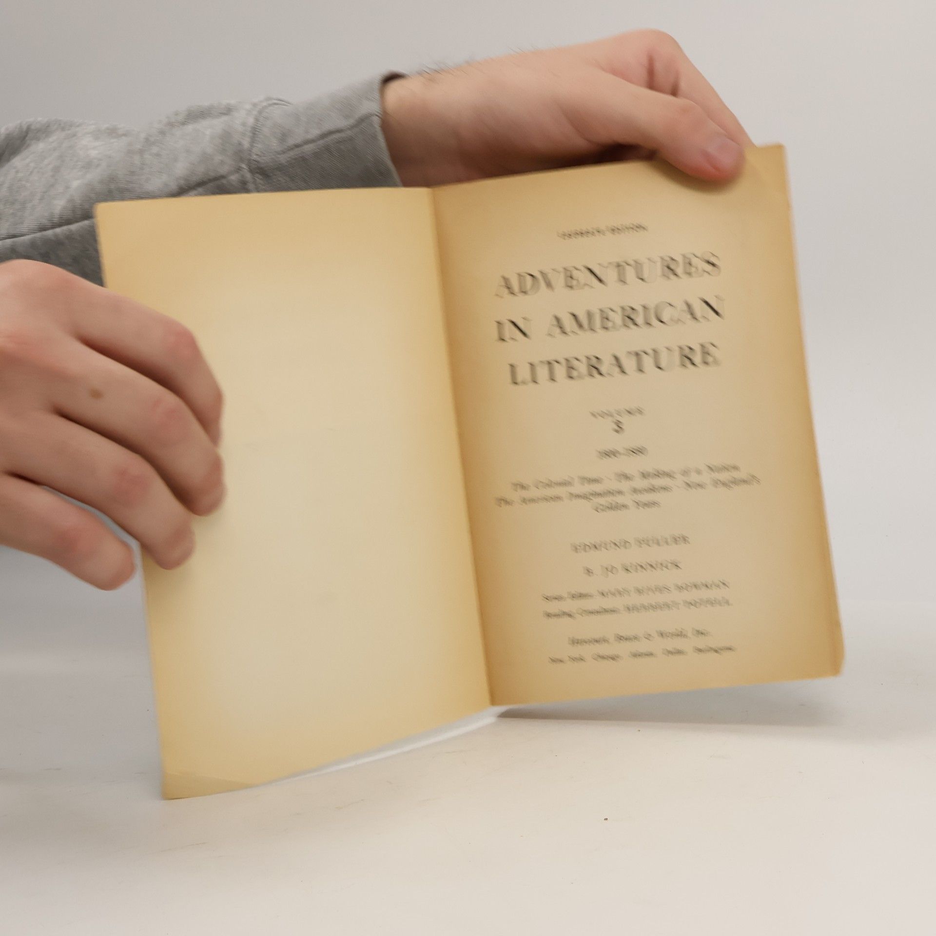 B. Jo Kinnick Adventures in American Literature 3