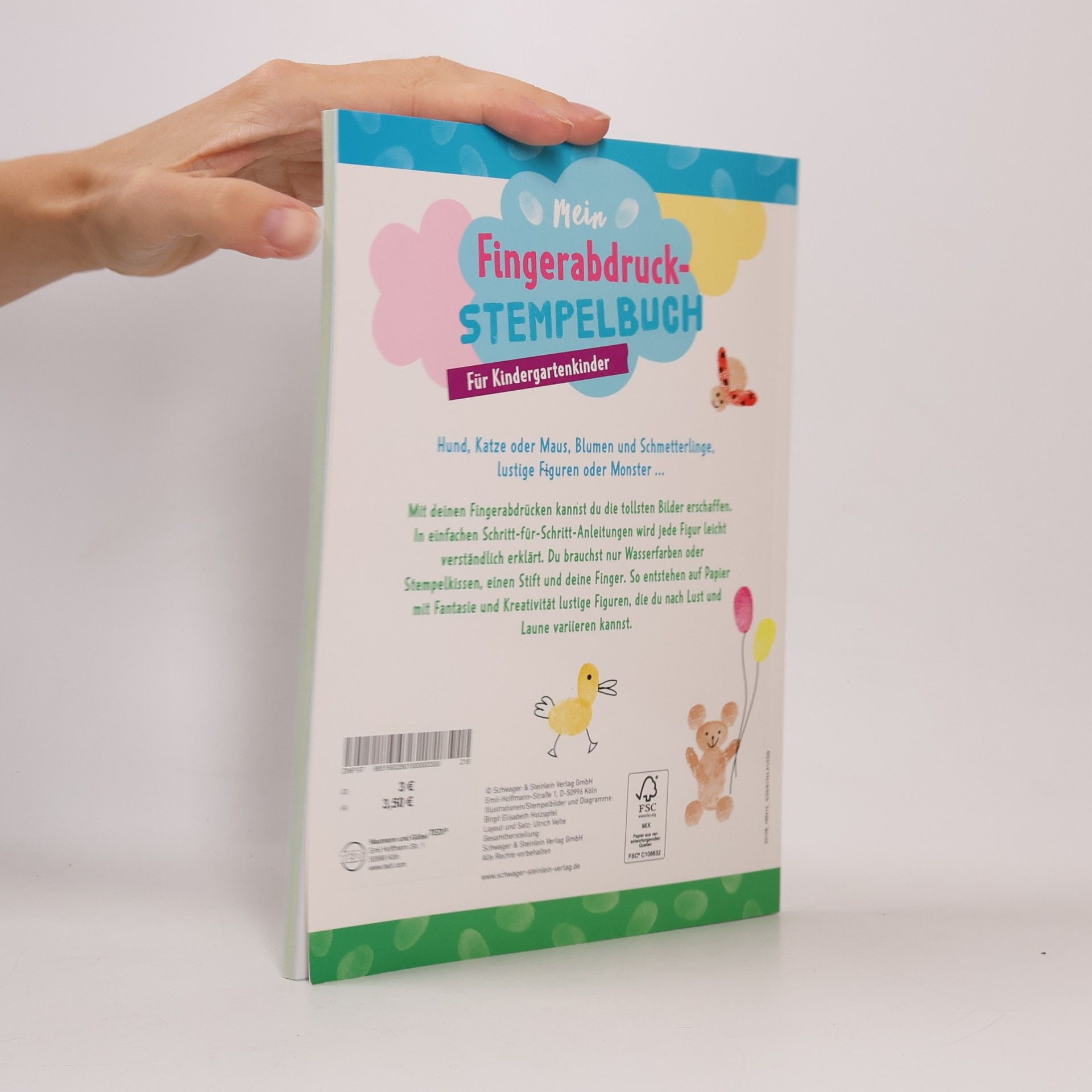 Birgit Elisabeth Holzapfel Mein Fingerabdruck-Stempelbuch: Für Kindergartenkinder