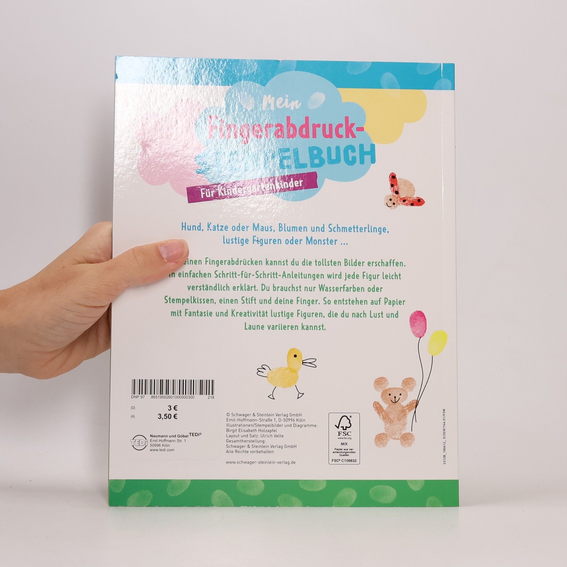 Birgit Elisabeth Holzapfel Mein Fingerabdruck-Stempelbuch: Für Kindergartenkinder