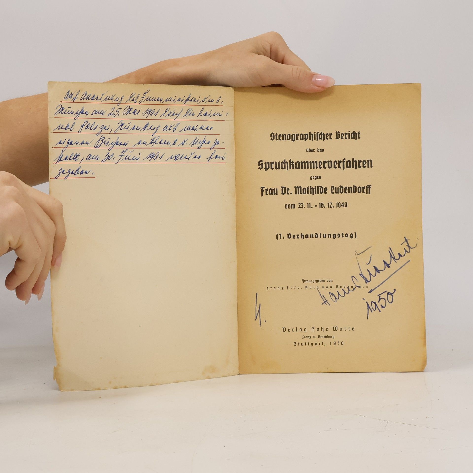 Autorenkollektiv Spruchkammer-Verfahren gegen Frau Dr. Ludendorff