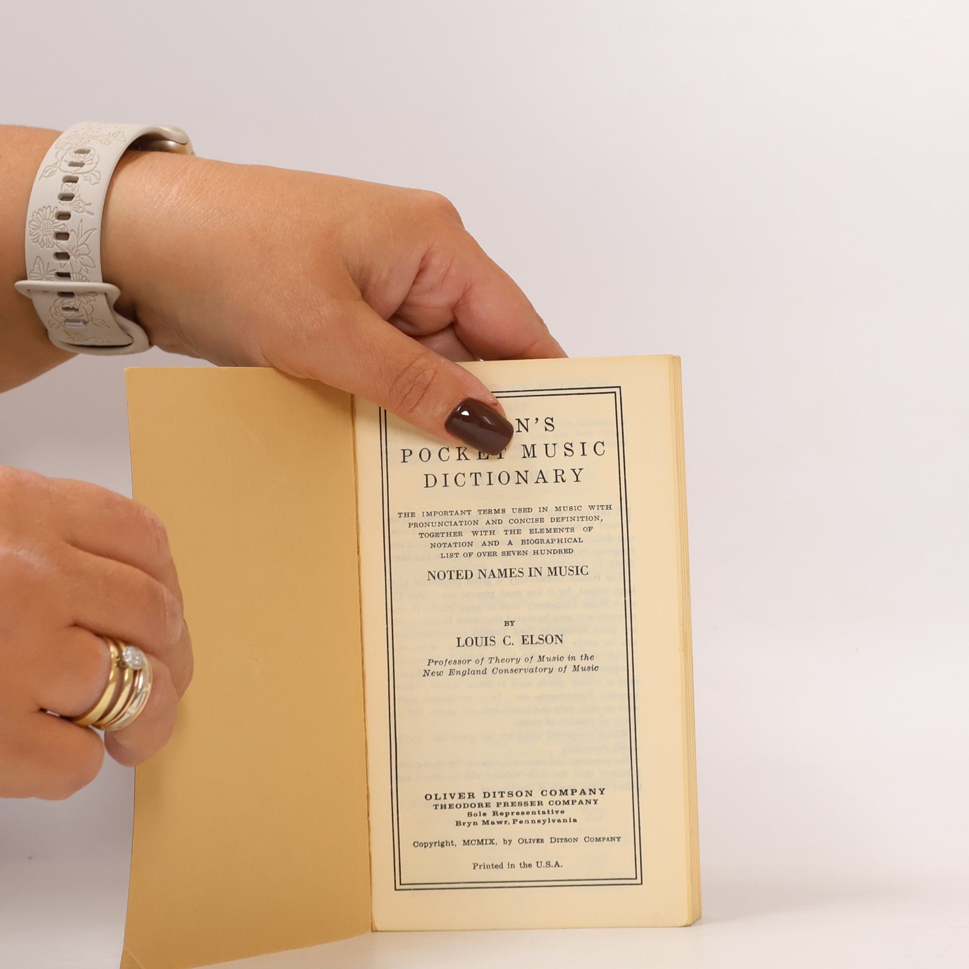 Louis C. Elson Elson's Pocket Music Dictionary