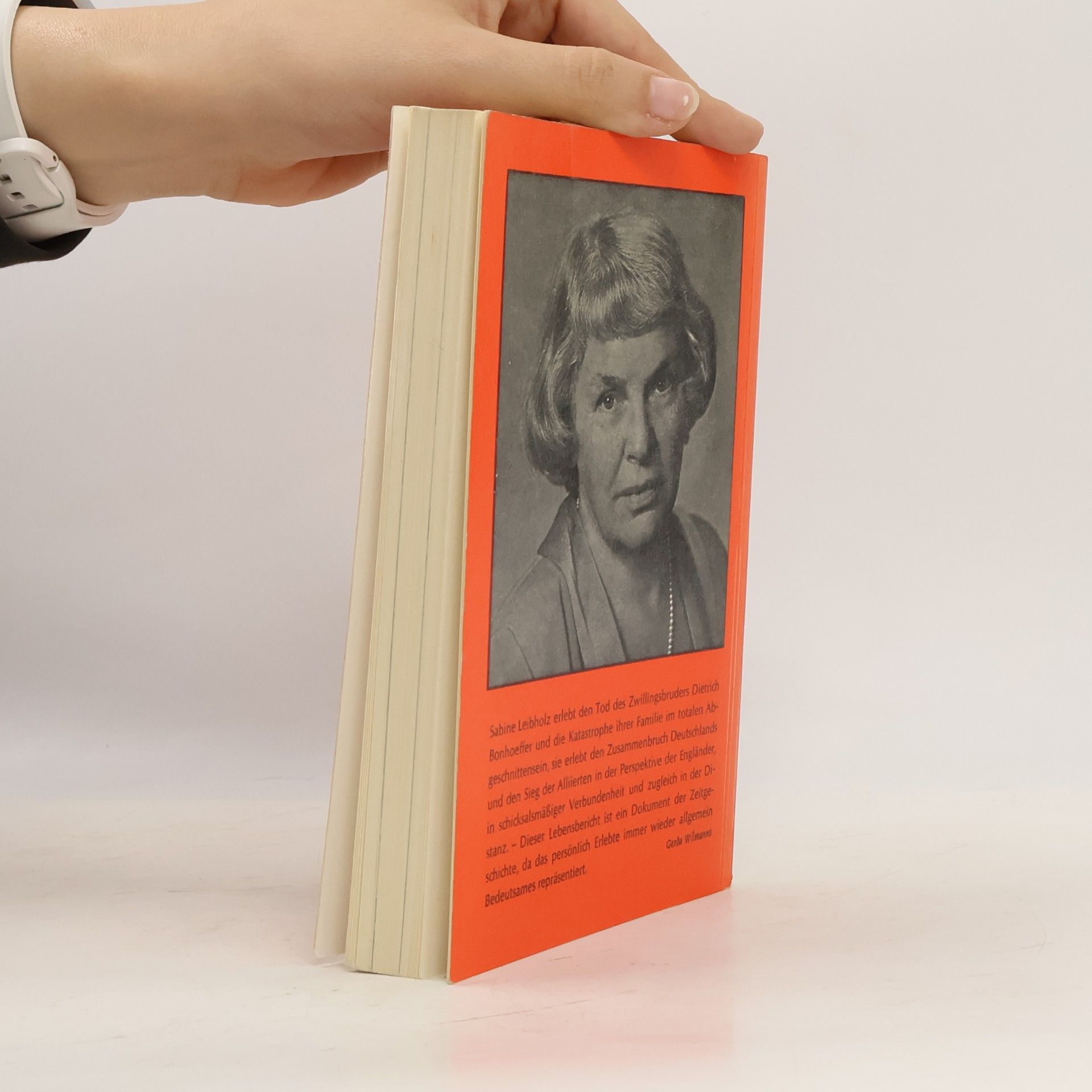 Sabine Leibholz Bonhoeffer vergangen, erlebt, überwunden