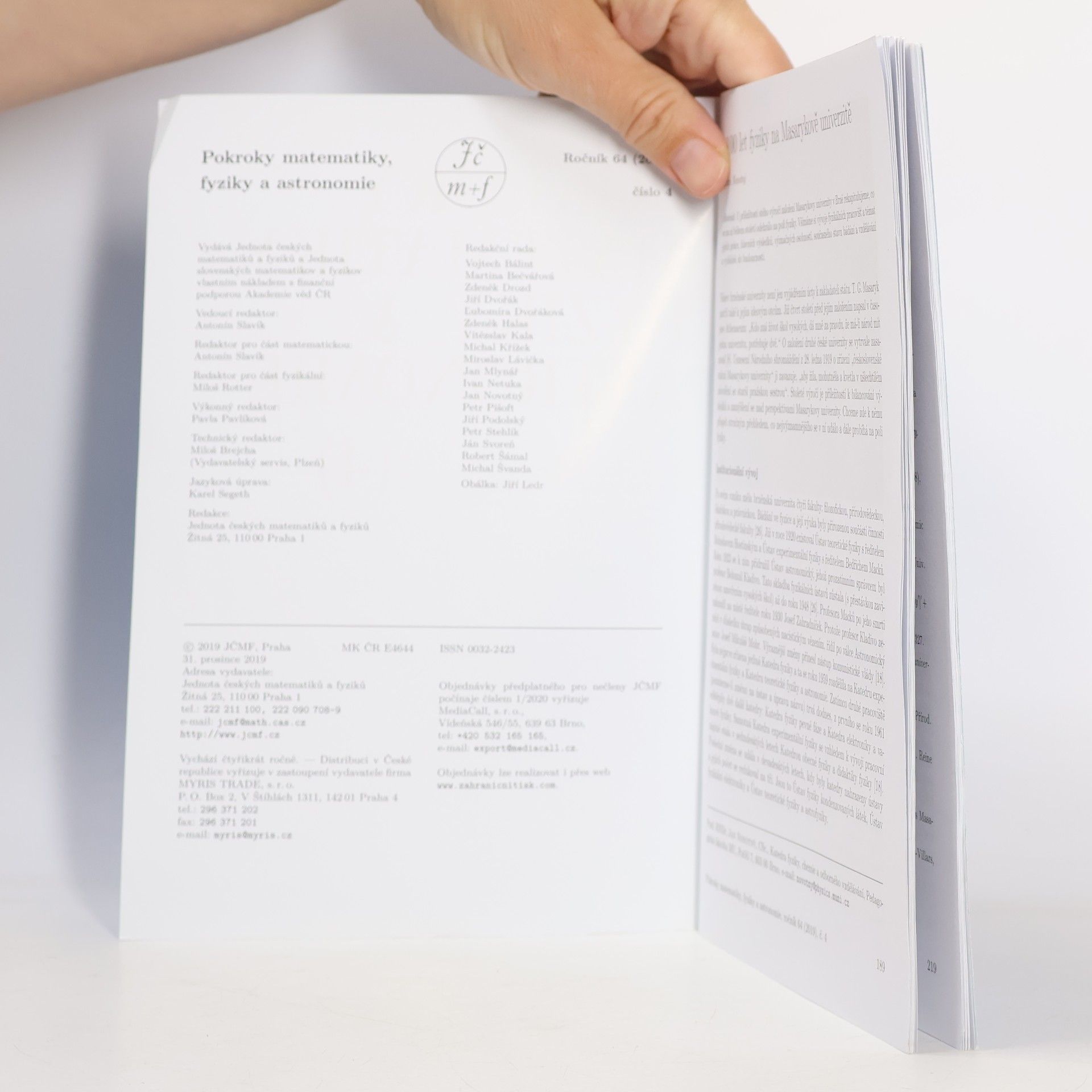 Various authors Pokroky matematiky, fyziky a astronomie 4/2019
