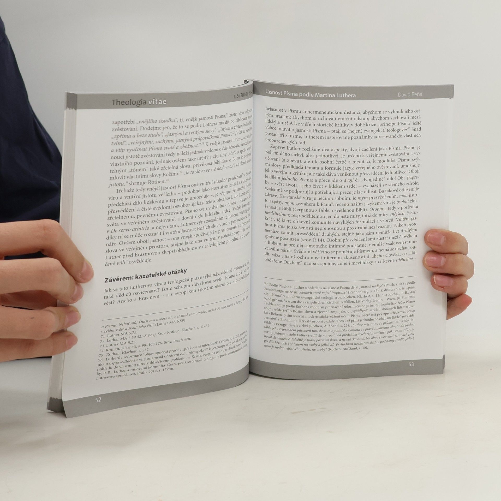 Various authors Theologia vitae. Ročník 6 (2016). Číslo 1-2
