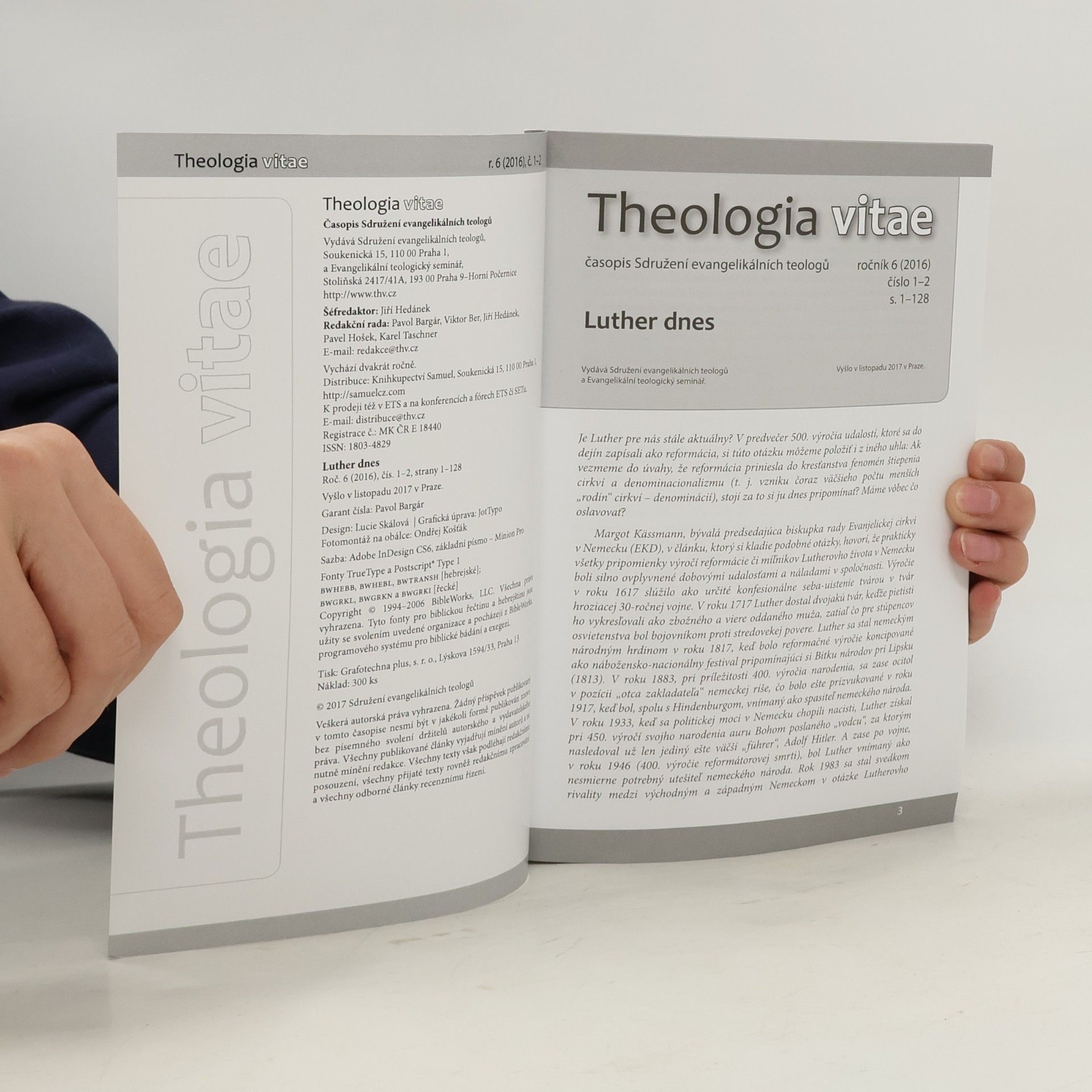 Various authors Theologia vitae. Ročník 6 (2016). Číslo 1-2
