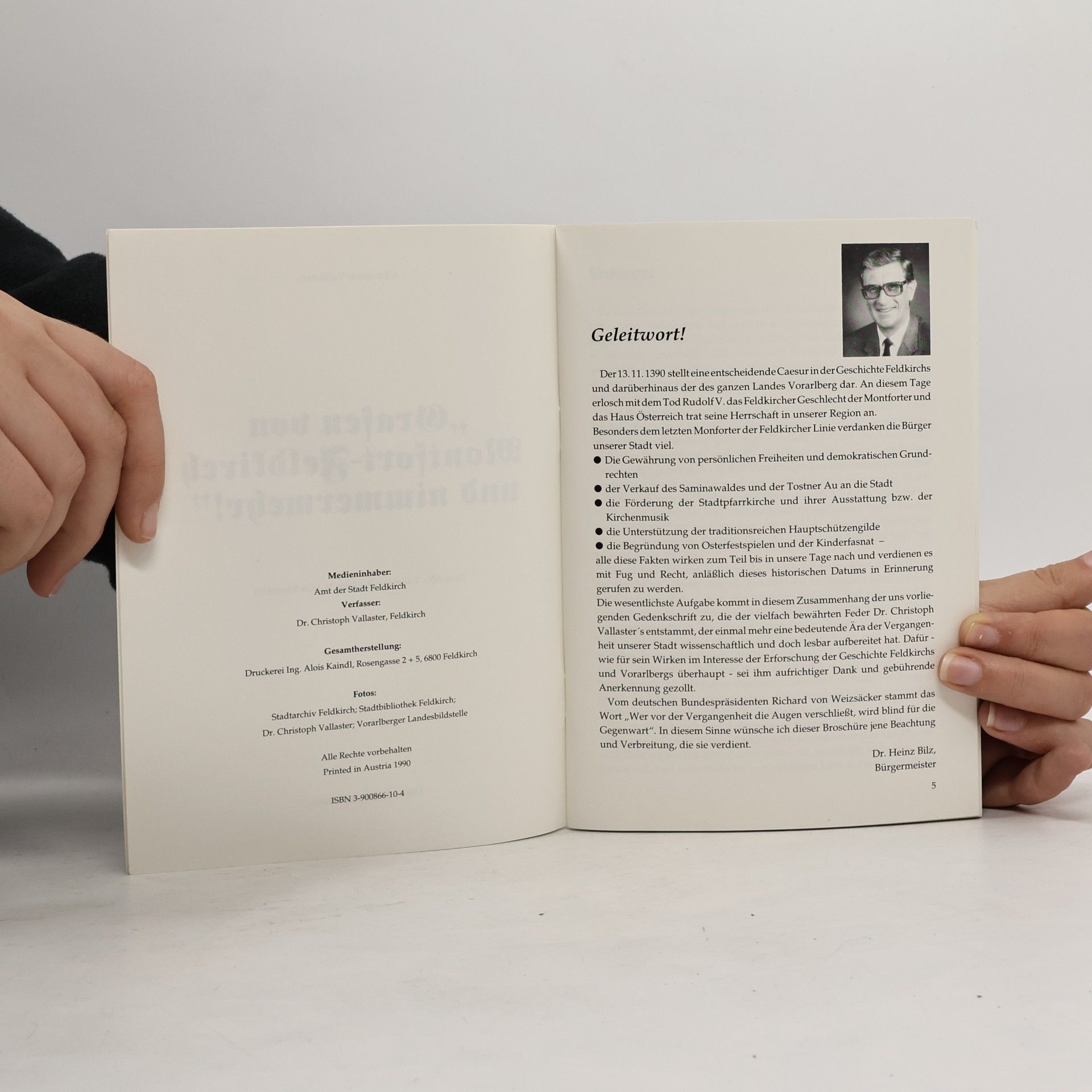 Christoph Vallaster „Grafen von Montfort-Feldkirch und nimmermehr!“