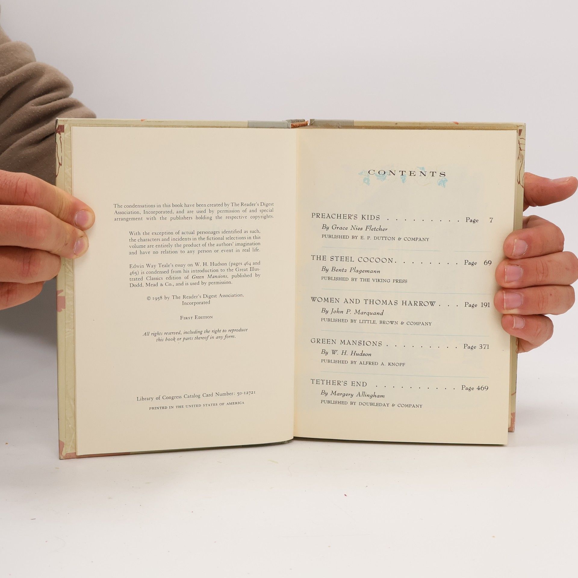 Grace Nies Fletcher Reader's Digest Condensed Books: Volume 4, 1958. Autumn Selections