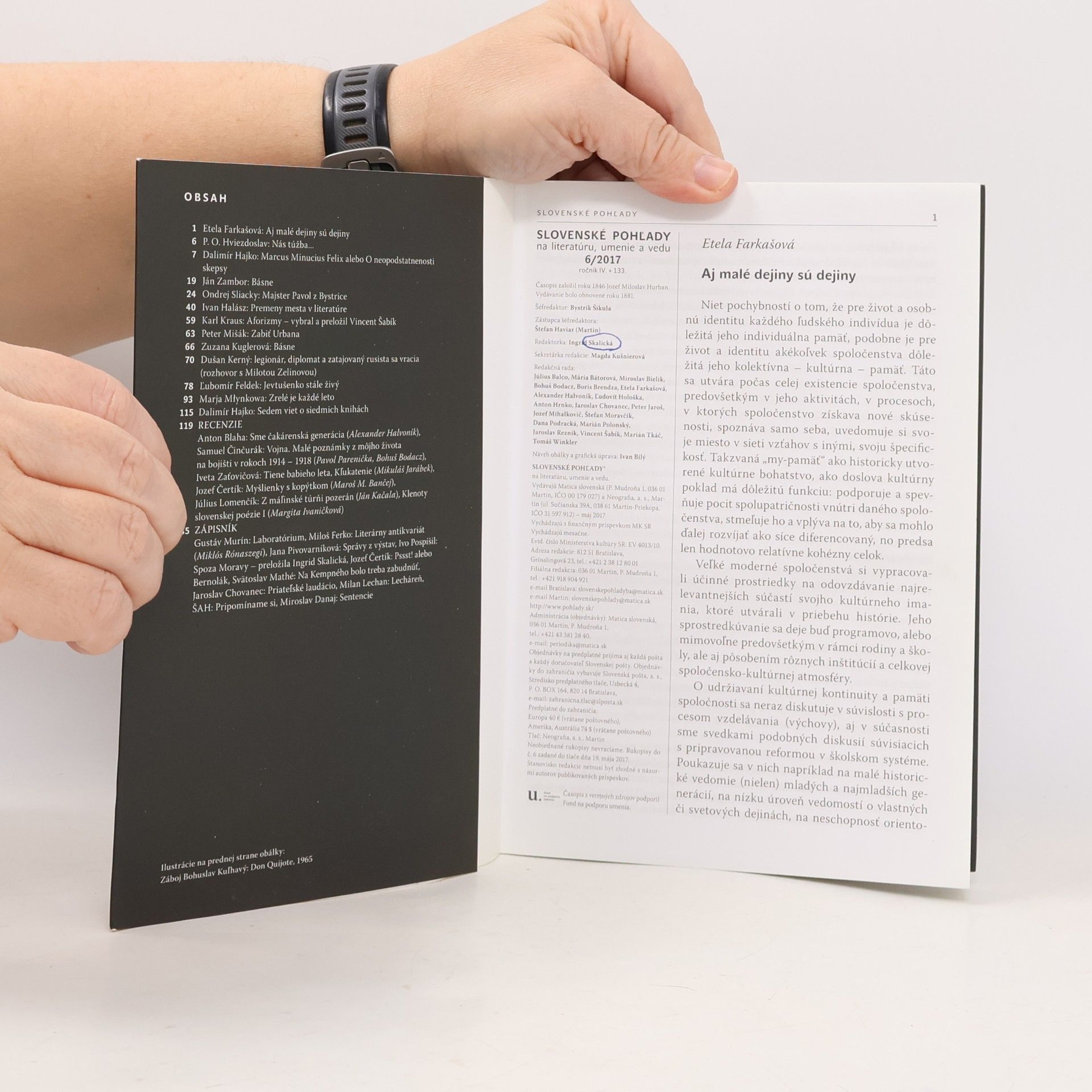 Záboj Bohuslav Kuľhavý Slovenské pohľady na literatúru, umenie a vedu 6/2017
