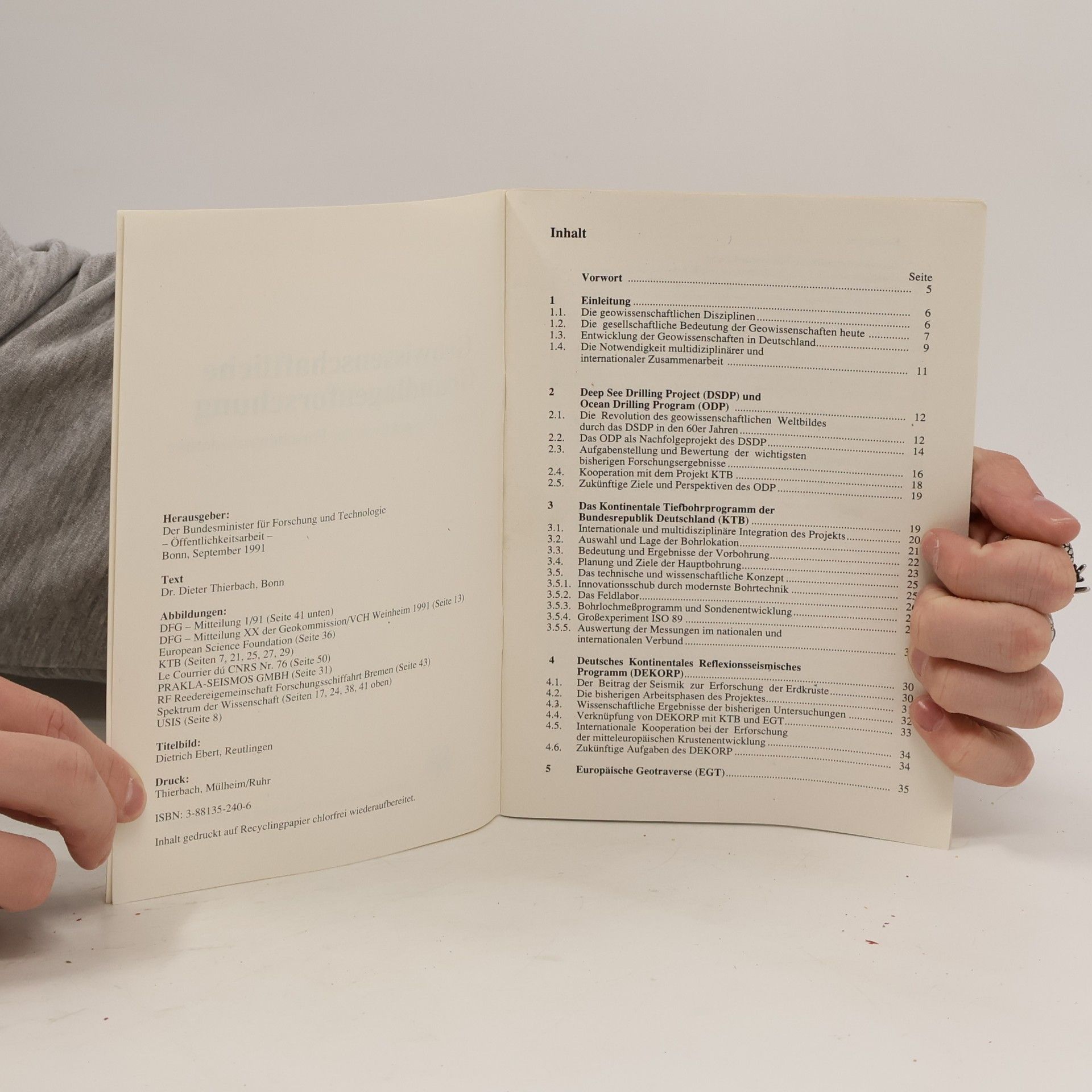 Dieter Thierbach Geowissenschaftliche Grundlagenforschung